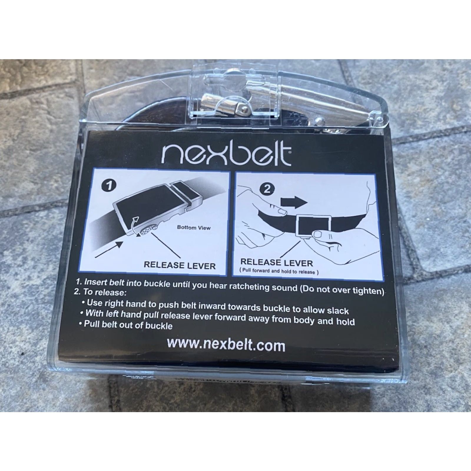 Vintage Nexbelt The Belt With No Holes Men’s Adjustable NEW Belt Men Black Adjustable Nexbelt With No Holes Mens Belt Size ONE SIZE - 5 Thumbnail