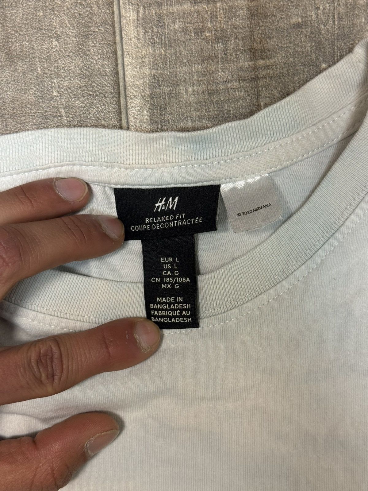 H&M H&M x Nirvana Tie-Dyed Blue White Nevermind Tee Relaxed Fit Size US L / EU 52-54 / 3 - 3 Thumbnail