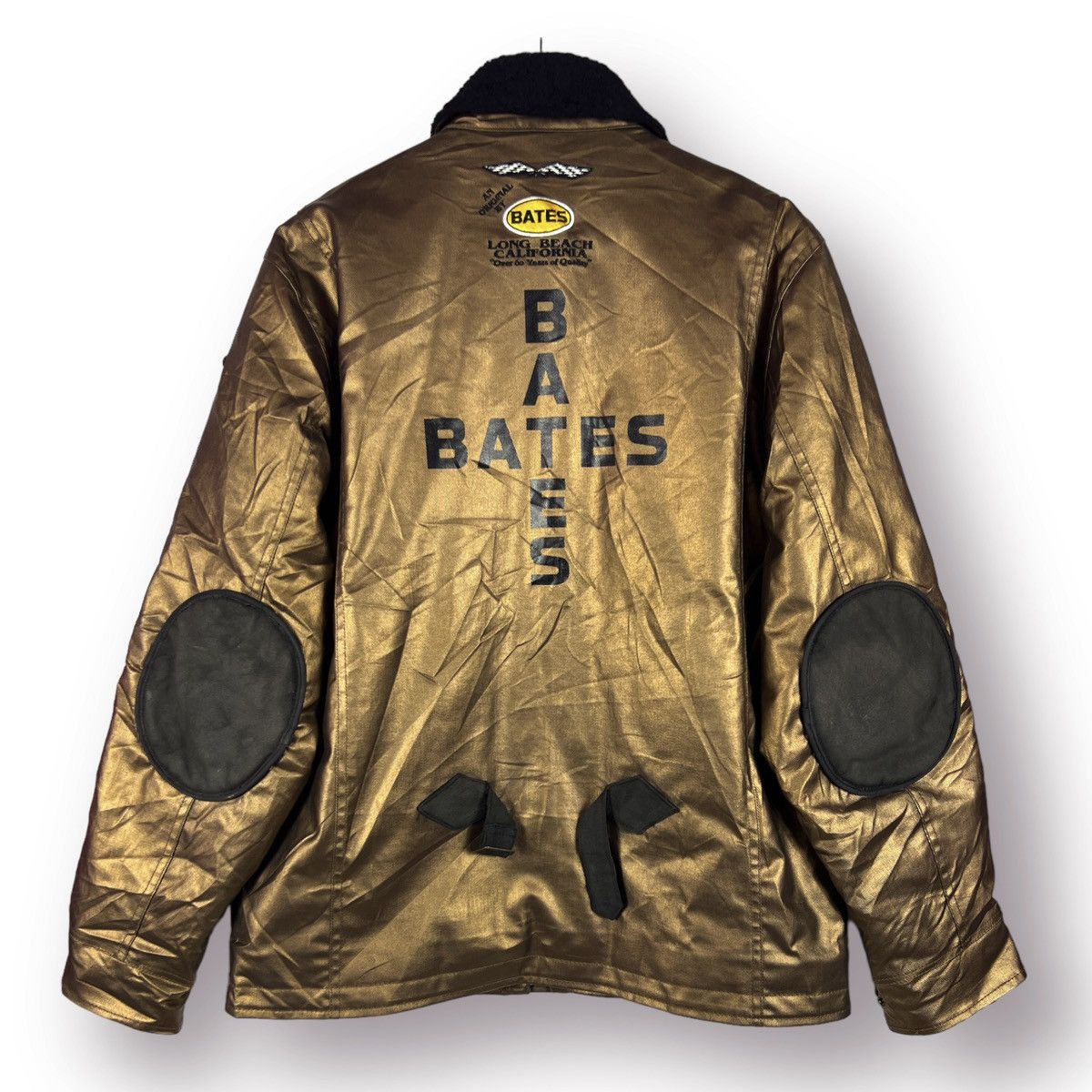 Bates Hats 🔥 BATES LEATHER LONG BEACH CARLIFORNIA RACING JACKET - XL Size US L / EU 52-54 / 3 - 1 Thumbnail