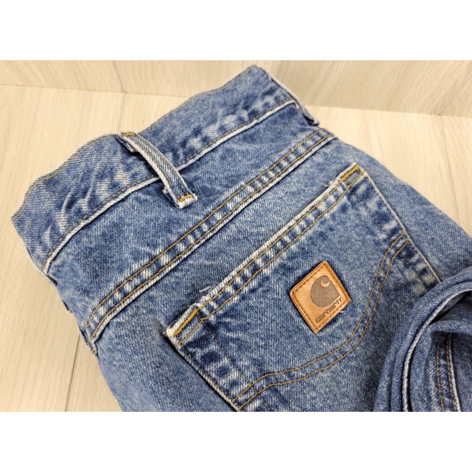 Carhartt VINTAGE? No — Carhartt Jeans B160 DST 38x32 Men’s Denim 38 32 Straight Leg Jeans Blue Size US 38 / EU 54 - 3 Thumbnail