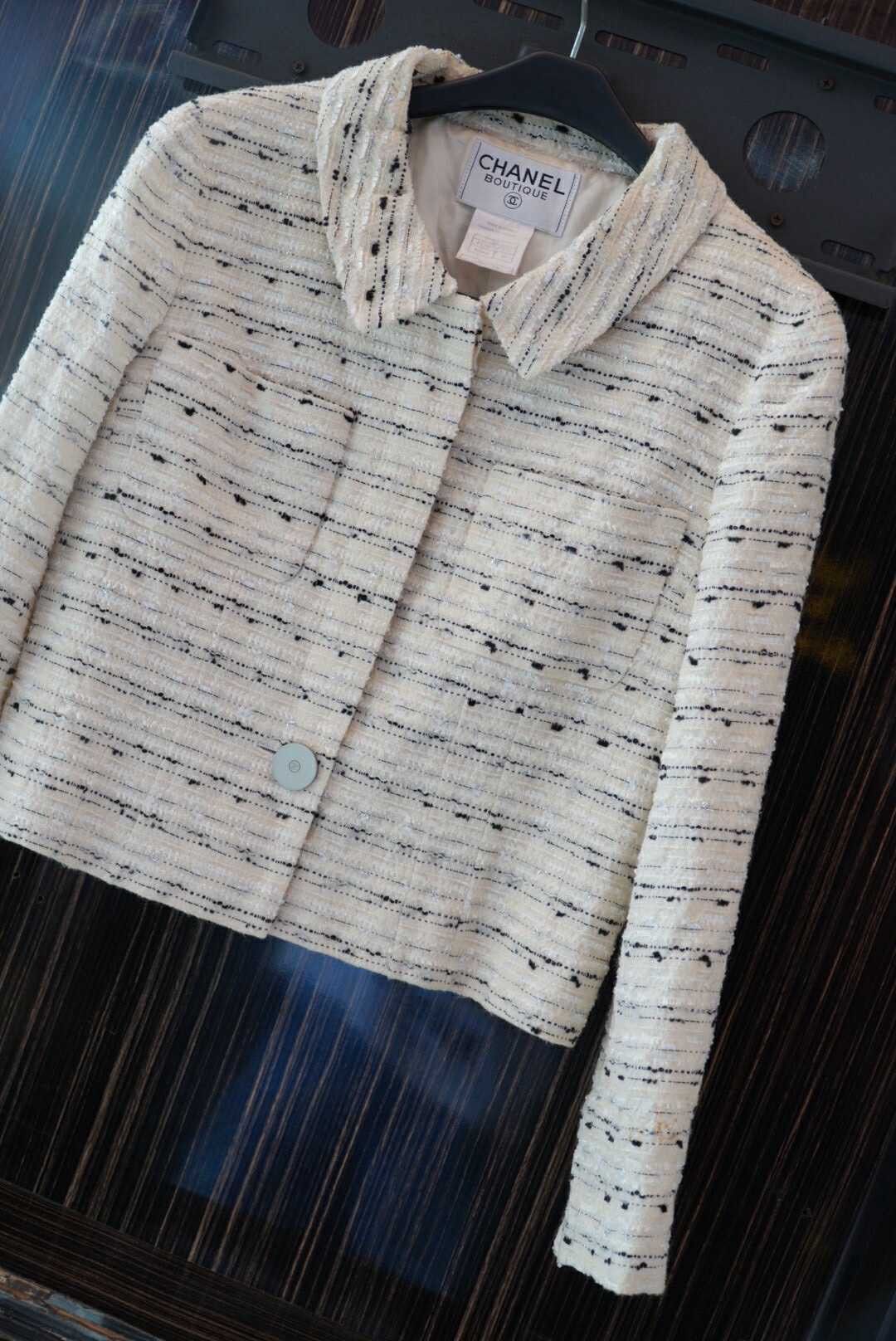 Chanel Chanel Boutique Single Breasted Boucle Tweed Jacket Size M / US 6-8 / IT 42-44 - 4 Thumbnail