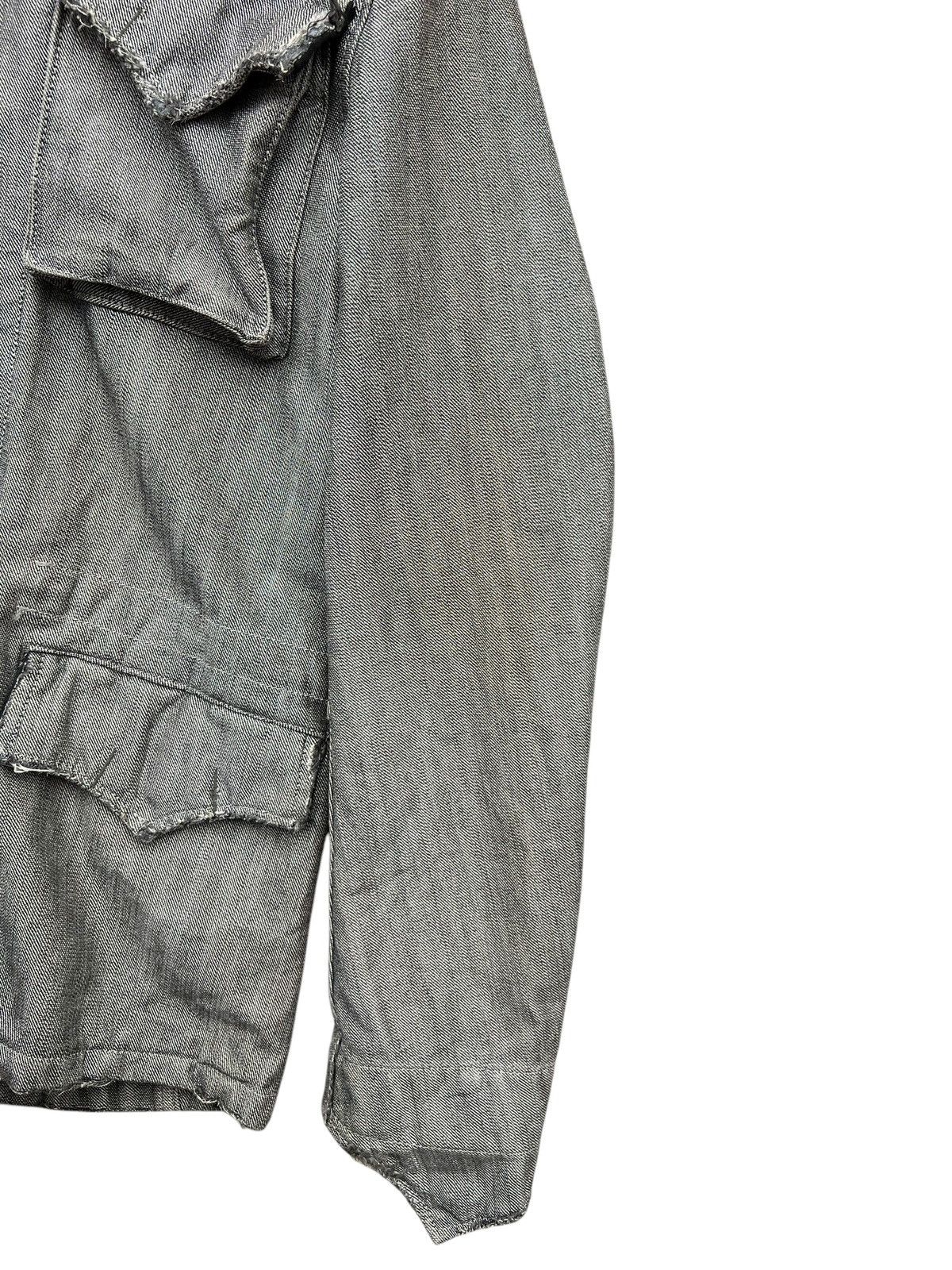 FranCisT MOR.K.S Francist Mor.K.S M65 Distressed Silver Goth Denim Jacket Size US S / EU 44-46 / 1 - 15 Thumbnail