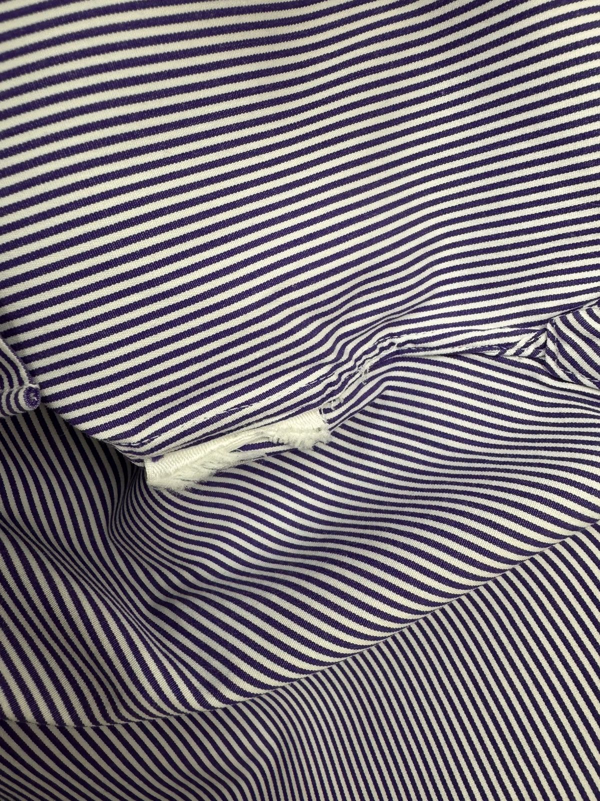 Polo Ralph Lauren Polo Ralph Lauren Men Striped Cotton Shirt Purple Size 16 M Size US M / EU 48-50 / 2 - 8 Thumbnail