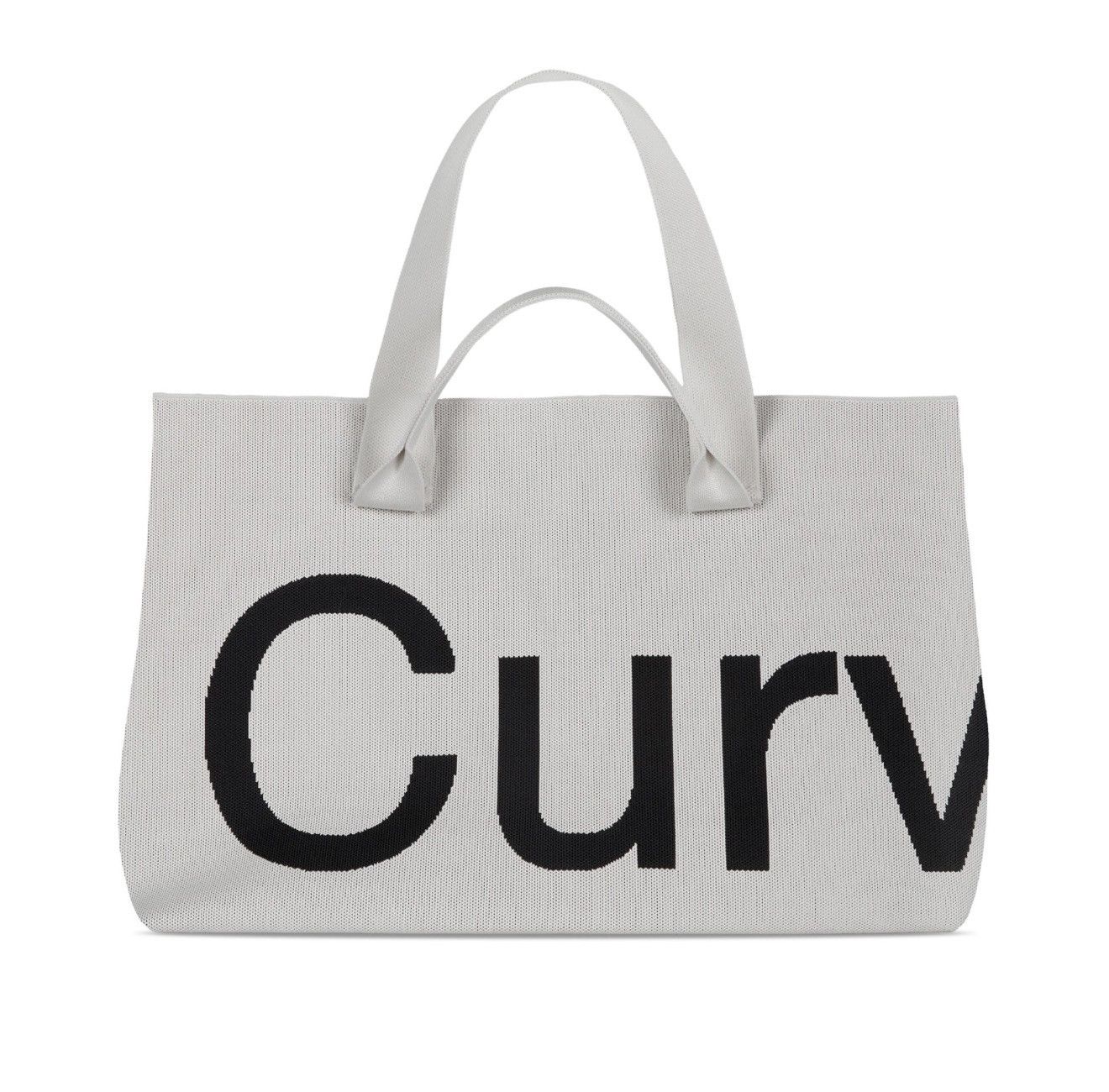 Curves by Sean Brown Knit Tote Bag Grey Rare Color Sold Out