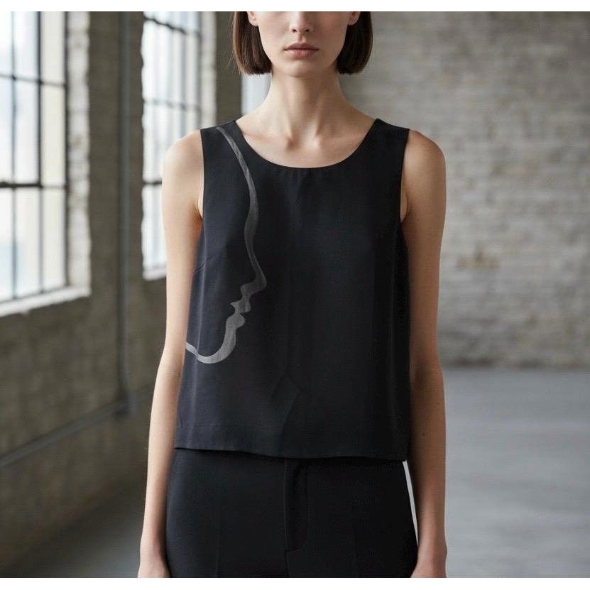 Cop Copine The Cop Copine Silhouette Face Tank Top Size ONE SIZE - 1 Thumbnail