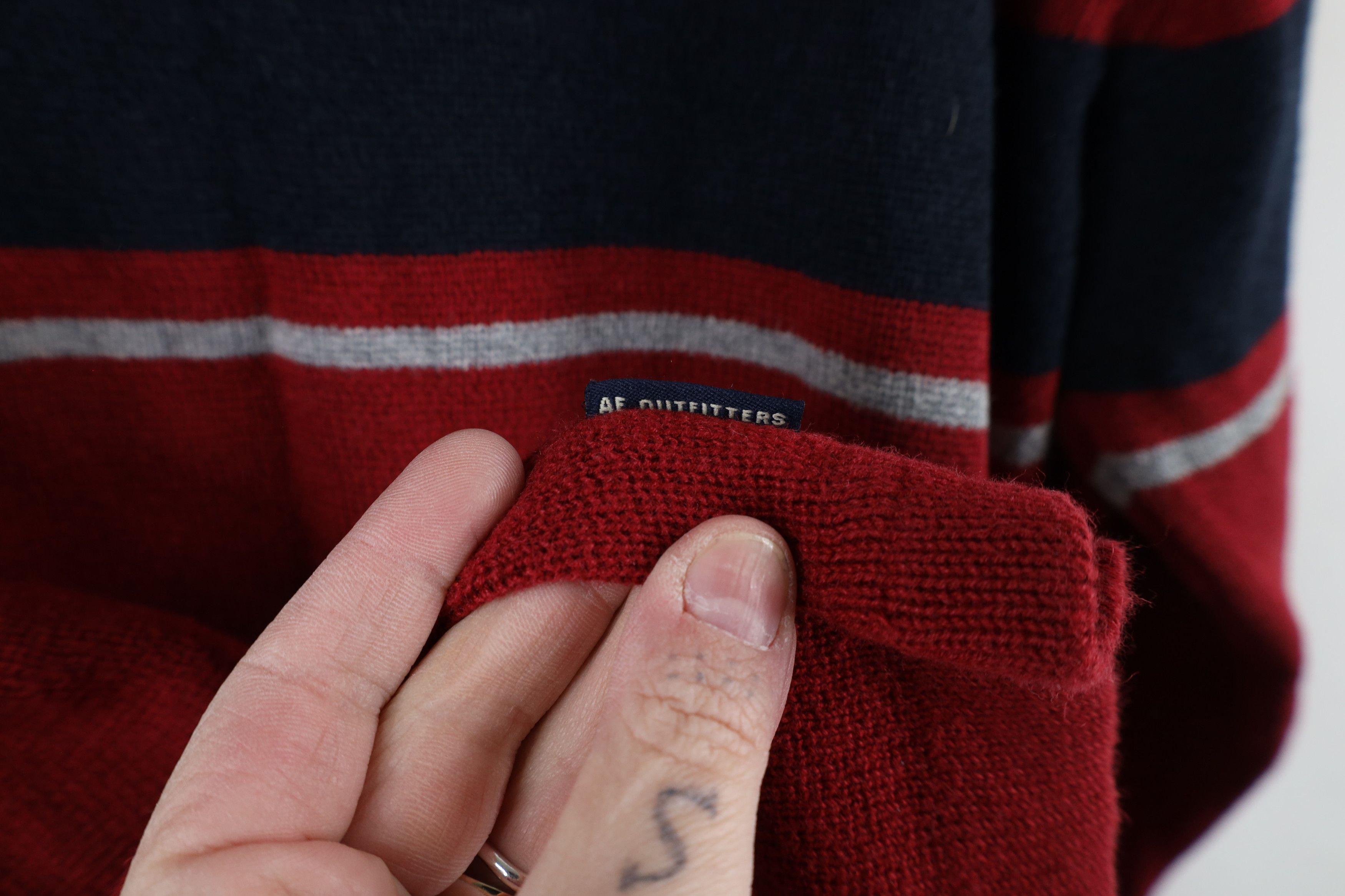 American Eagle Outfitters × Vintage Vintage 90s Y2K American Eagle Outfitters Block Knit Sweater Size US M / EU 48-50 / 2 - 8 Thumbnail