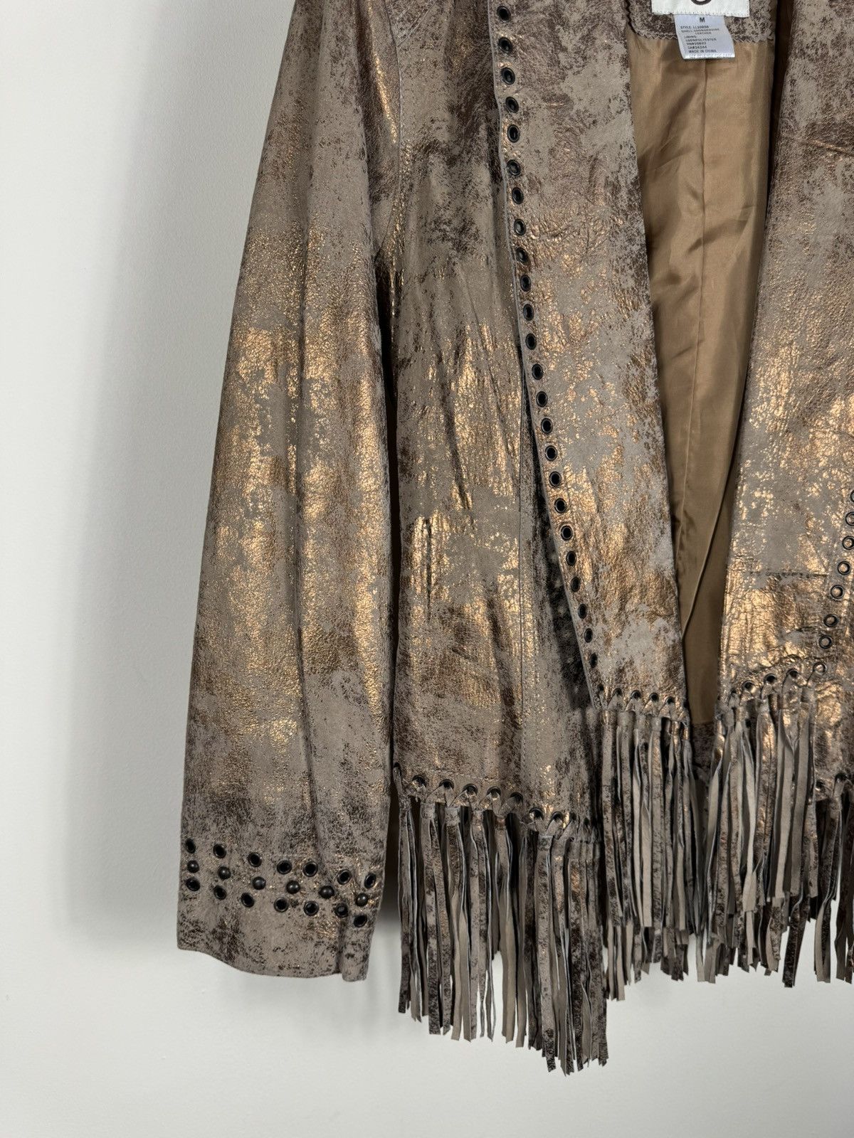 Other Cripple Creek Women's Leather Western Suede Fringe Jacket Size M / US 6-8 / IT 42-44 - 3 Thumbnail