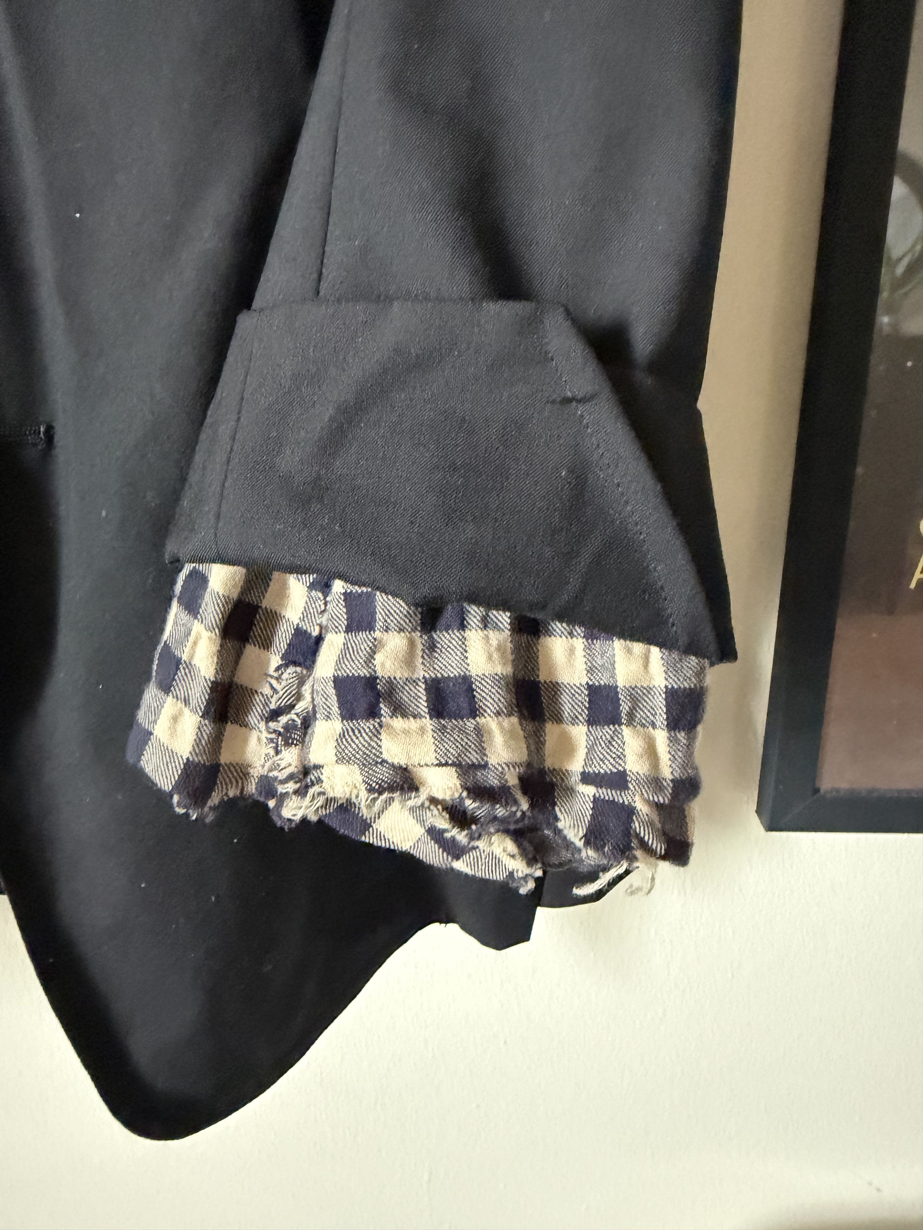Takahiromiyashita The Soloist. Black/plaid lined suit (blazer and pants) Size 34S - 4 Thumbnail