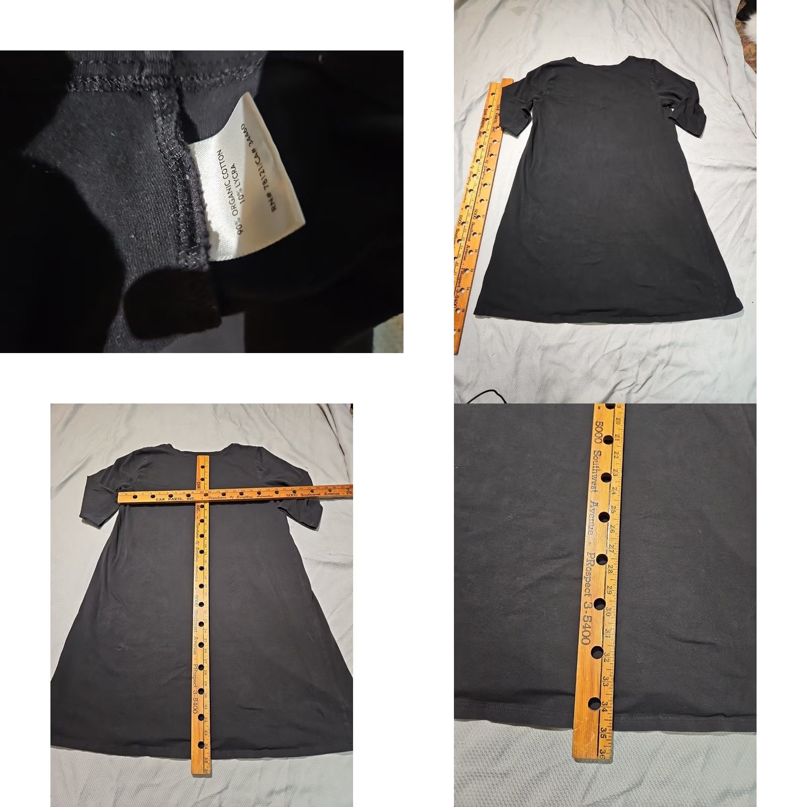 Eileen Fisher VINTAGE? No. Eileen Fisher Shirt Dress L Black V-Neck Basic Casual Relaxed Top Womens Large Black Shirt Dress Modern Classic Size L / US 10 / IT 46 - 8 Thumbnail