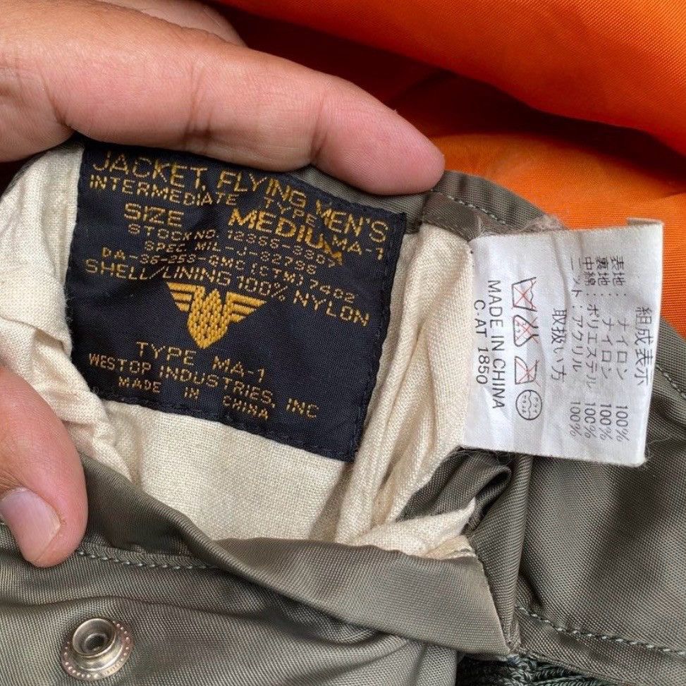Vintage Vintage MA1 Flyer Intermediate Military Bomber Jacket. #C3 Size US M / EU 48-50 / 2 - 7 Thumbnail