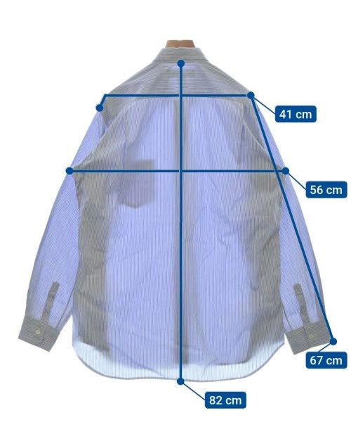 Comme des Garcons SHIRT Shirt Cotton Stripes Chest Pocket Long Sleeve Blue Size US L / EU 52-54 / 3 - 3 Thumbnail