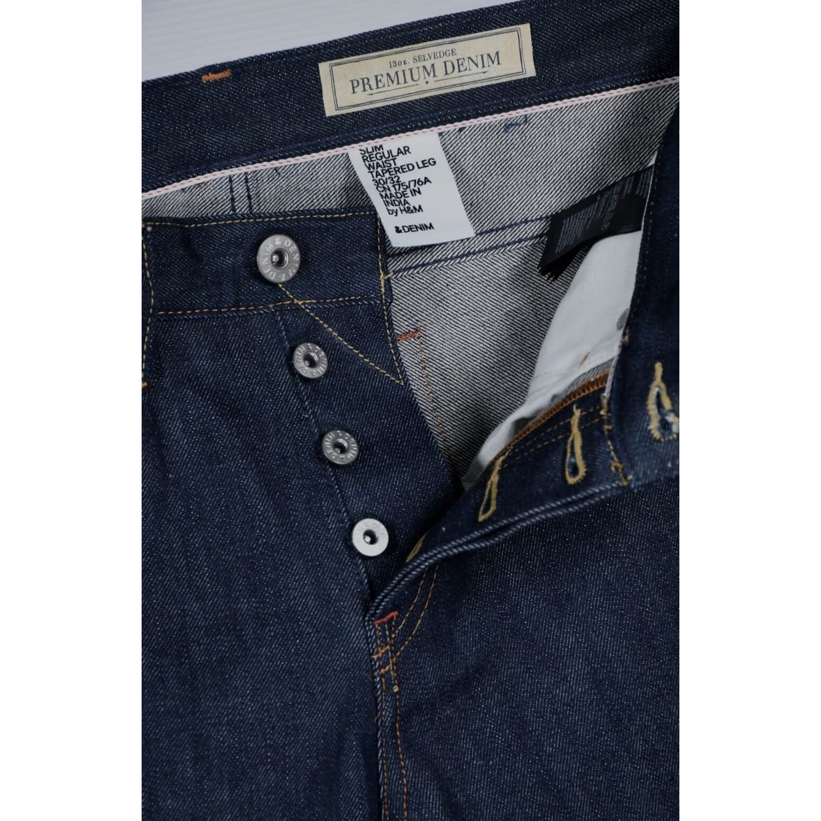 H&M H&M Jeans Men Slim Regular Tapered 13oz Selvedge Denim 30x32 Blue 5-Pocket Cotton Inseam 32 Vintage No Size US 30 / EU 46 - 7 Thumbnail