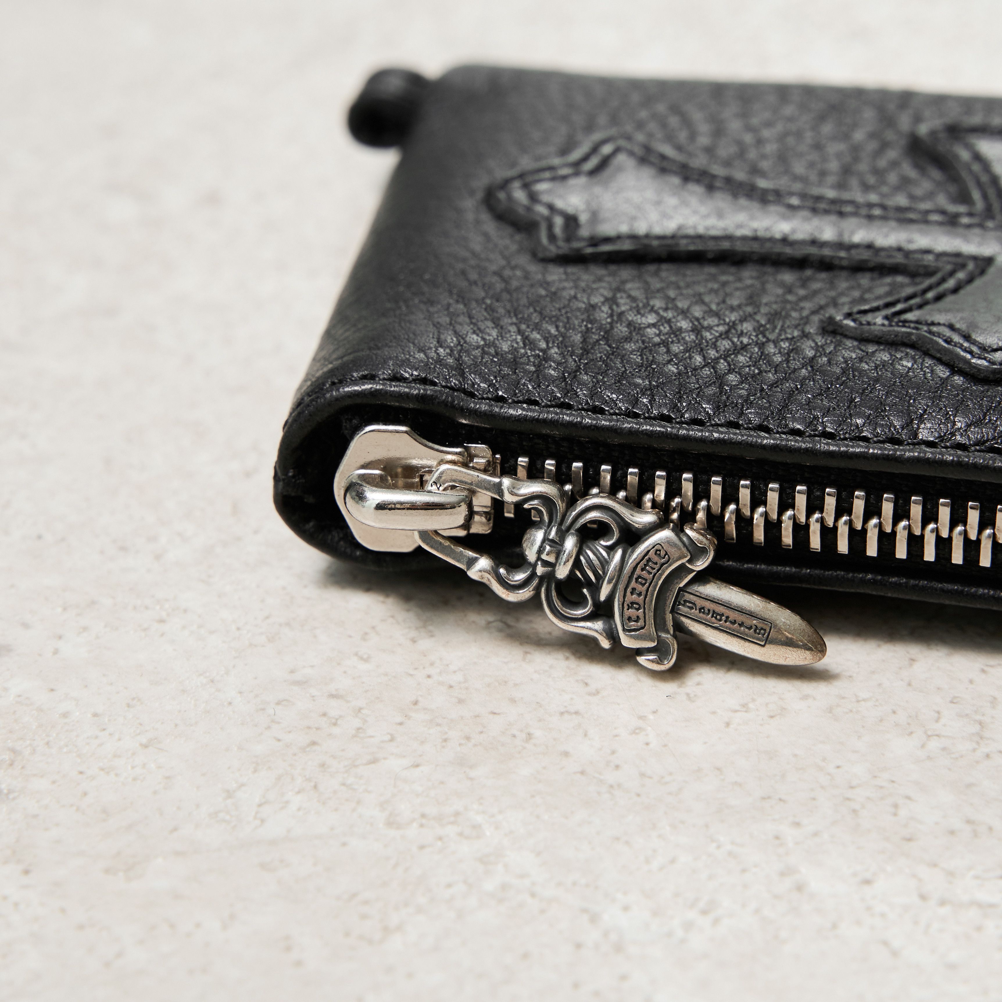 CHROME HEARTS Wallet Zip Tiny Coin Case BLACK