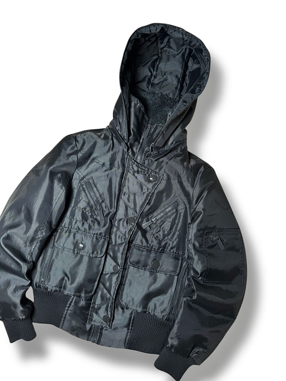 Alyx Vintage Y2k Archive Bomber Jacket Faux Fur Hood Alyx Style Size US S / EU 44-46 / 1 - 4 Thumbnail