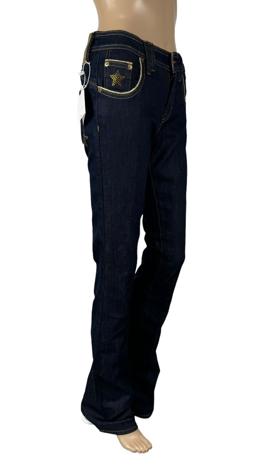 John Galliano Galliano Glitzy Jeans Bootcut Sequin Stars size 25 Size 25" / US 0 / IT 36 - 5 Thumbnail