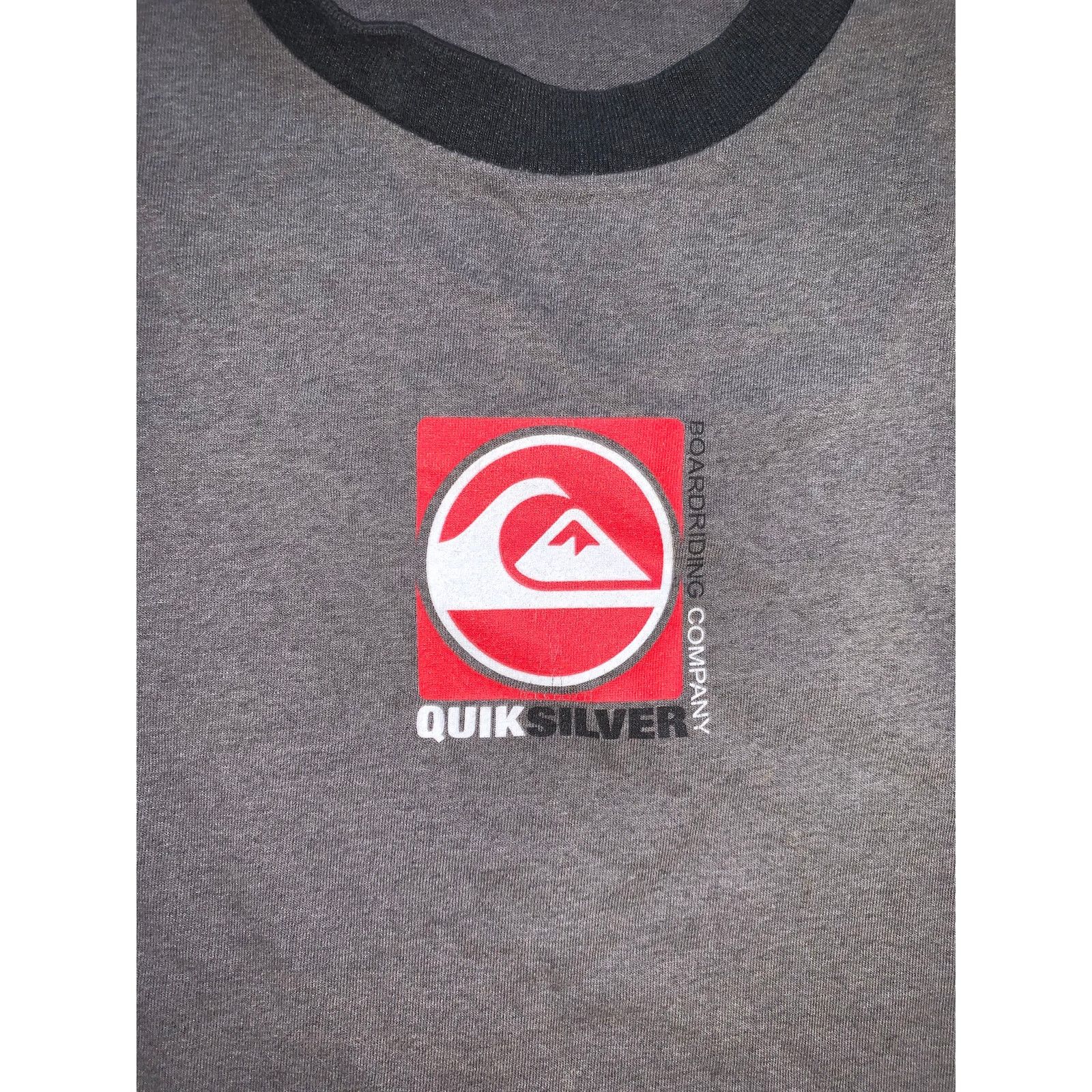 Quiksilver × Vintage Vintage Quiksilver Box Logo Ringer T Shirt XL Y2K Surf Skate Size US XL / EU 56 / 4 - 3 Thumbnail