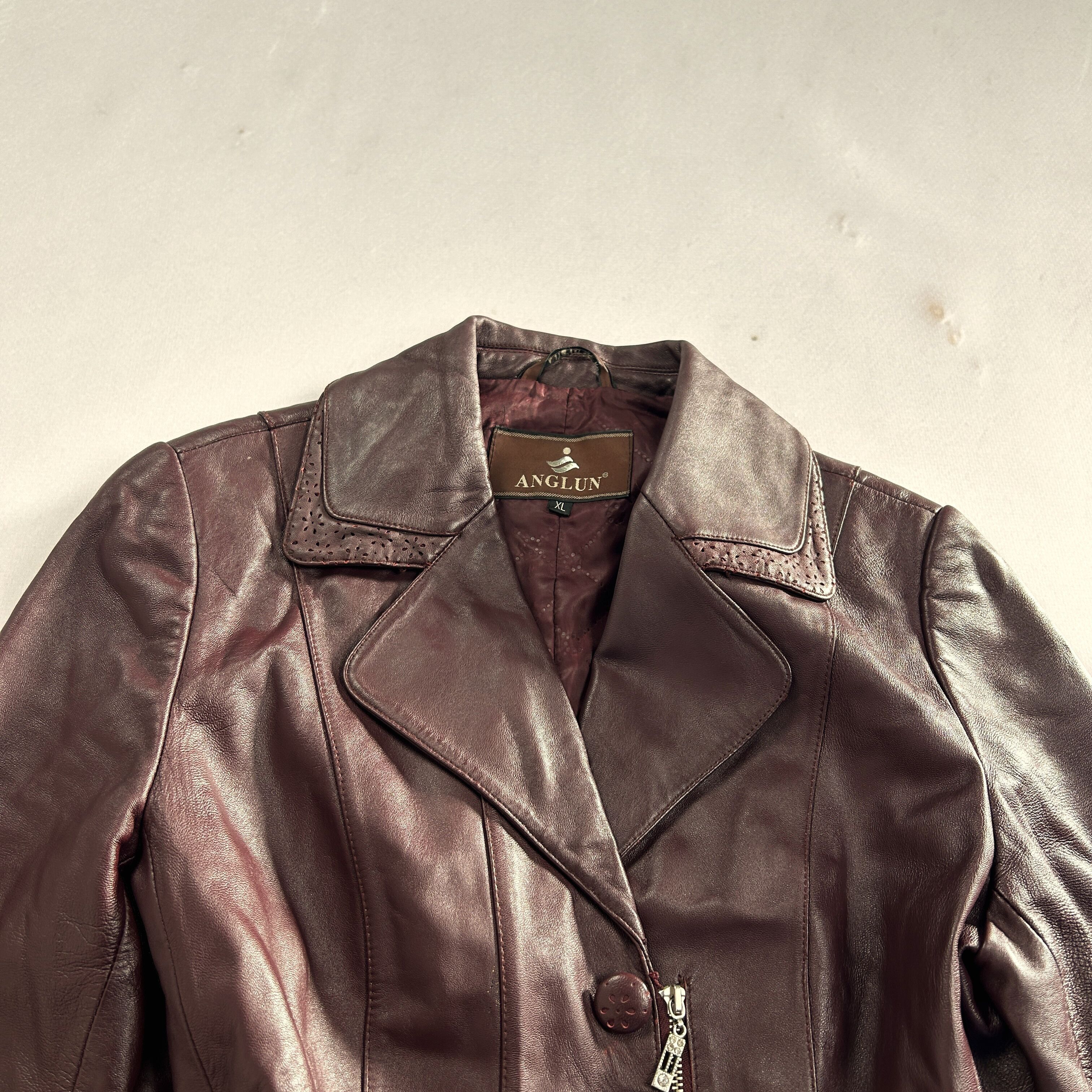 Vintage Y2K Fitted Leather Jacket Brown Tailored Minimal Blazer Size US S / EU 44-46 / 1 - 6 Thumbnail