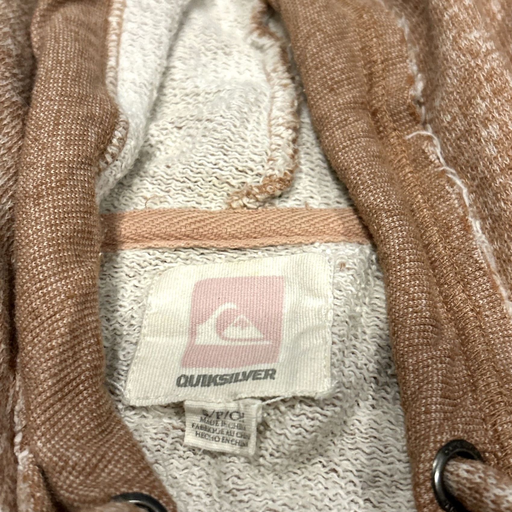 Quiksilver Quiksilver Jacket Hooded Cotton Blend Beige S Womens Mid-Length Zip Full Zip Casual Basic Jacket Size S / US 4 / IT 40 - 2 Thumbnail