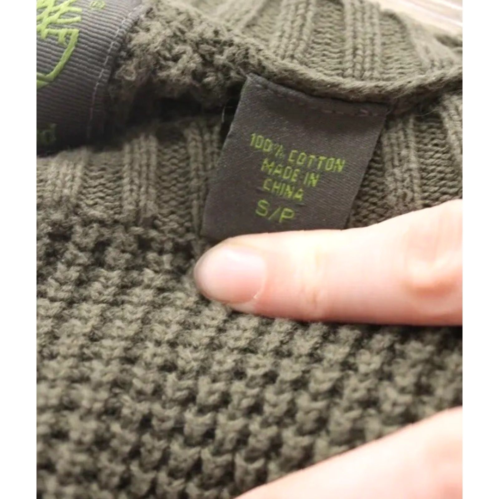 Timberland Men's Timberland Wear Outdoor Dark Green Waffle Knit Pullover Sweater Size Small Size US S / EU 44-46 / 1 - 3 Thumbnail