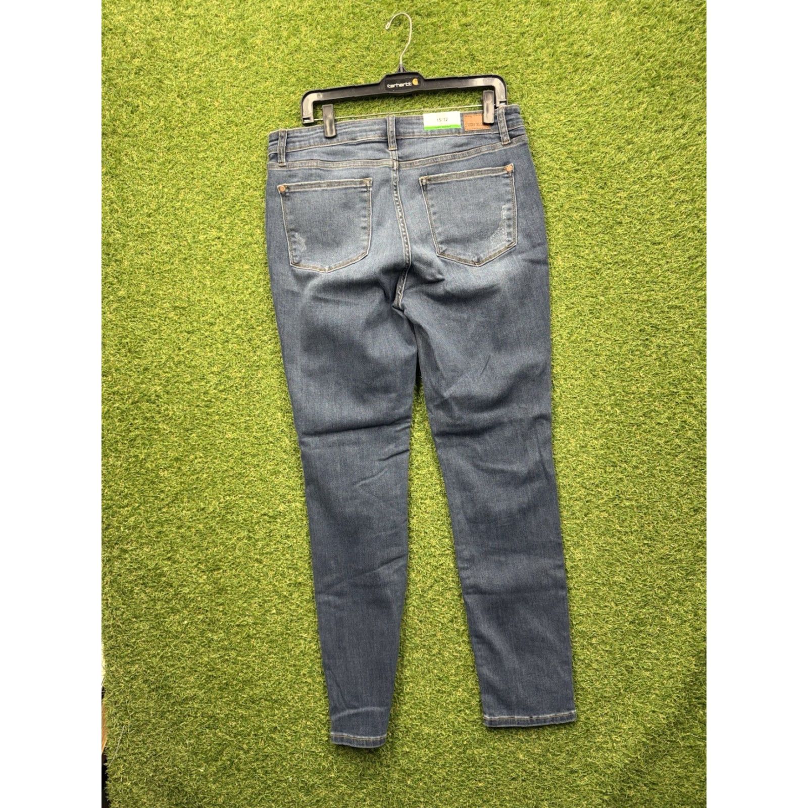 Denime Judy Blue Jeans Womens Jeans 15/32 Relaxed Fit Mid Rise Dark Wash Denim NWT Blue 5-Pocket Mens? Size 24" / US 00 / IT 34 - 6 Thumbnail
