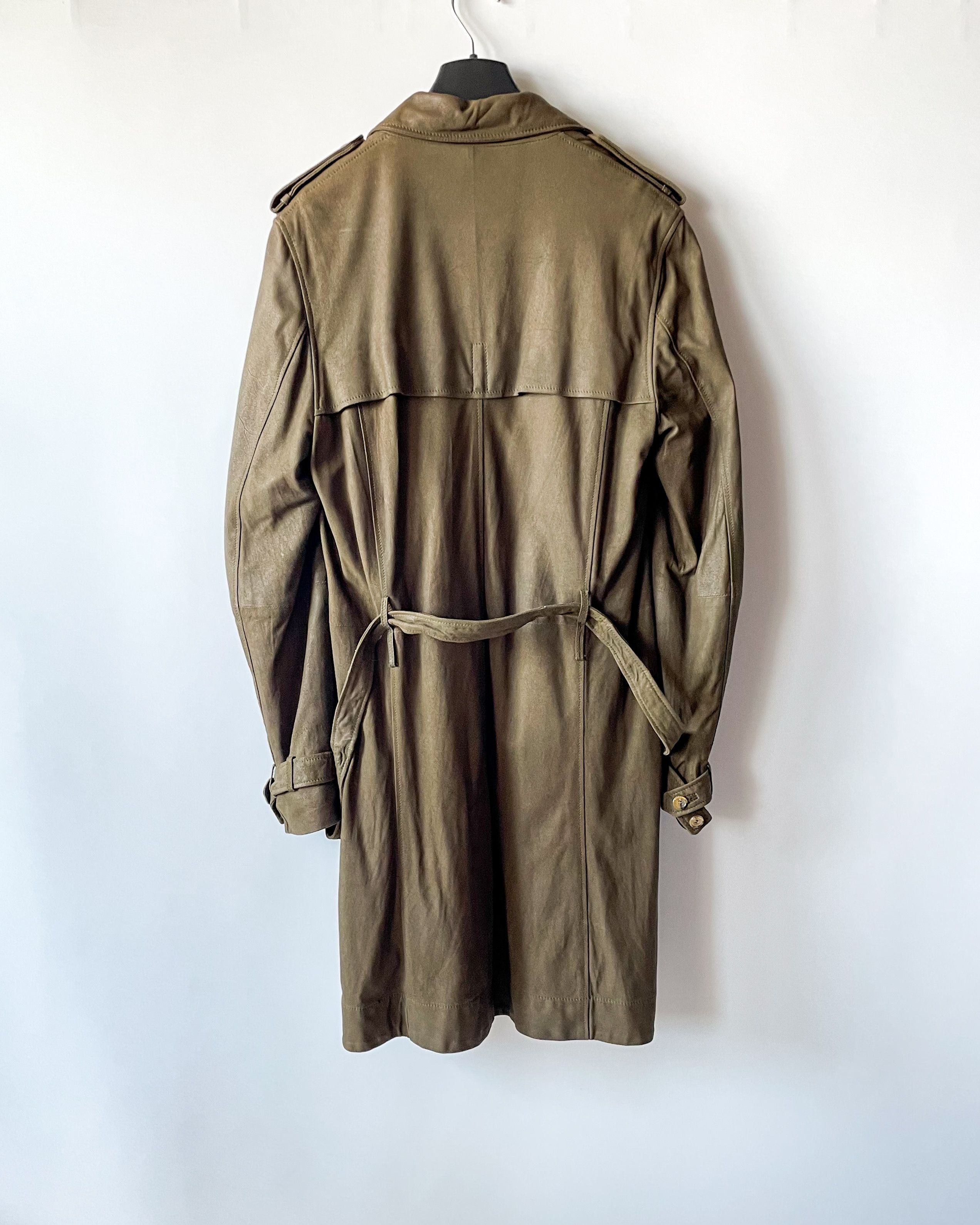 John Richmond Richmond X Suede Men’s Double Breasted Trench Coat Size US M / EU 48-50 / 2 - 7 Thumbnail