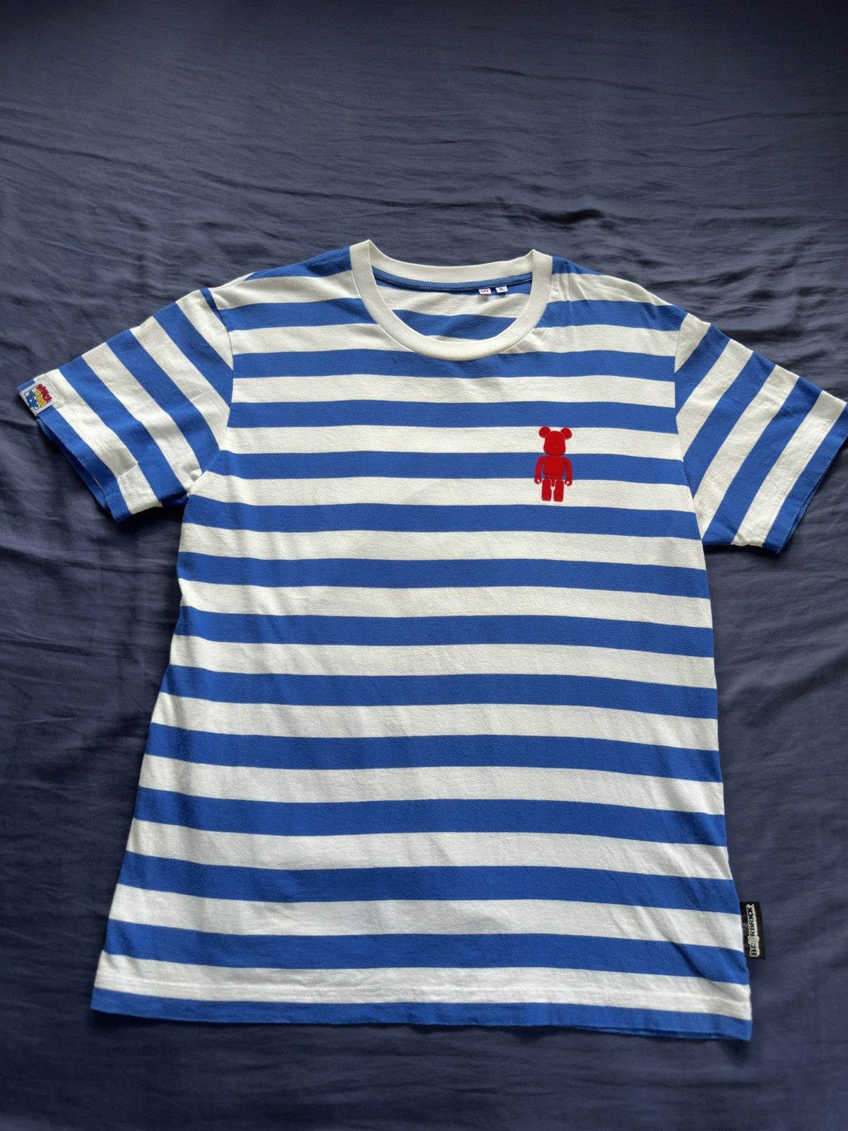 Medicom Toy Medicom Bearbrick × Uniqlo 2013 Blue Stripe T-shirt Size US M / EU 48-50 / 2 - 1 Thumbnail