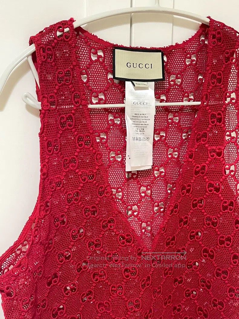 Gucci Gucci Full LOGO hollow knitted dress Size XS / US 0-2 / IT 36-38 - 4 Thumbnail