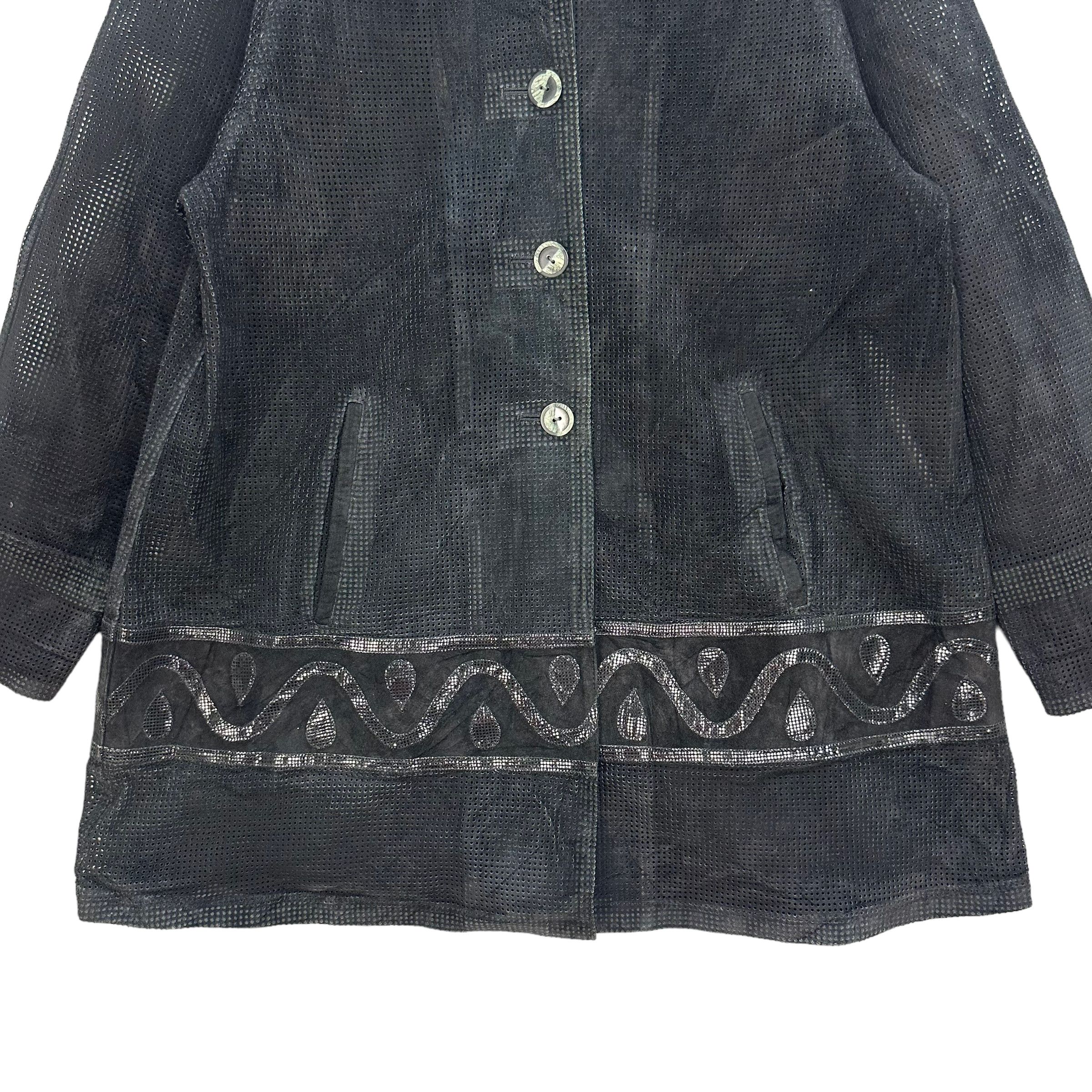 Japanese Brand TALK TO BY TOKYO FUR FULLY MESH LEATHER JACKET #7864-185 Size L / US 10 / IT 46 - 3 Thumbnail