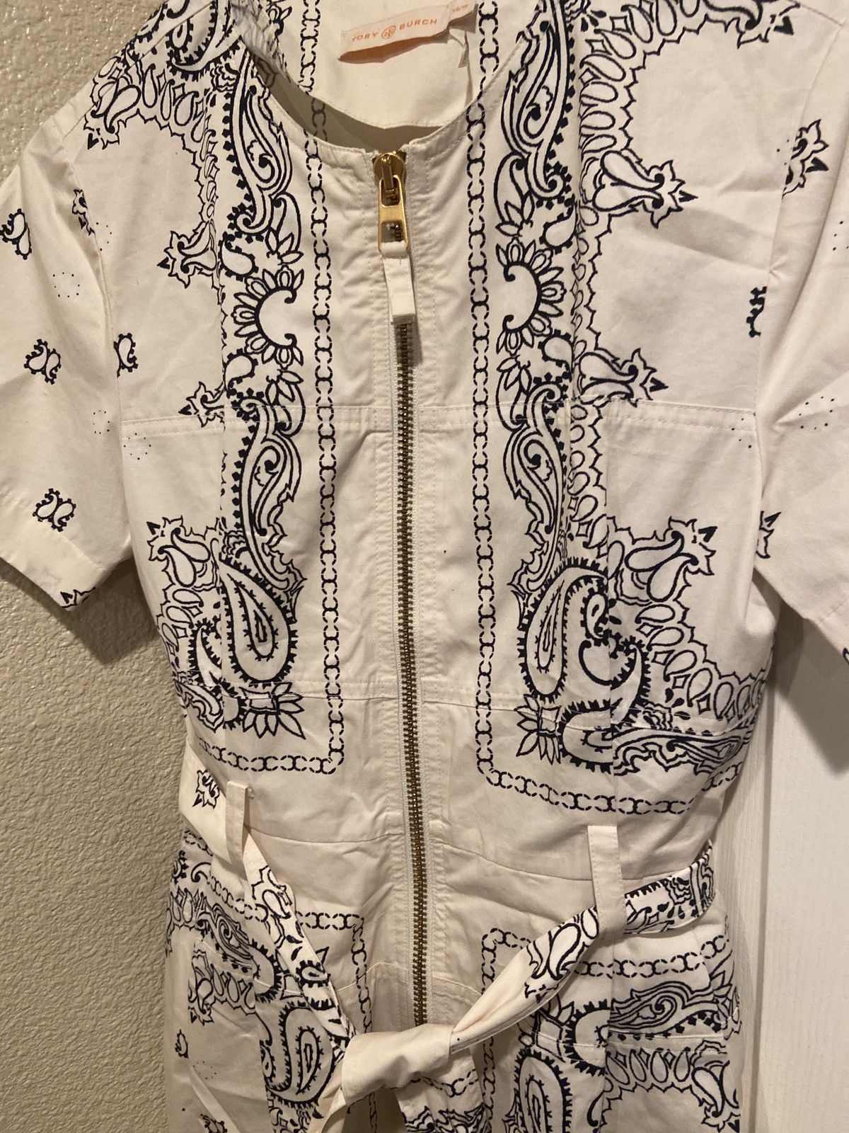 Tory Burch Tory Burch Poplin Jumpsuit Size 25" / US 0 / IT 36 - 1 Thumbnail