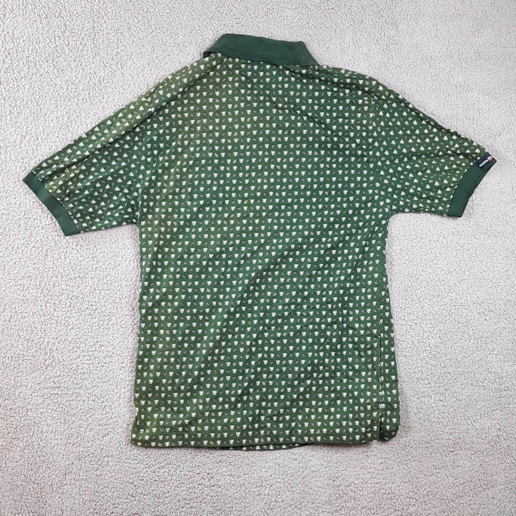 Ralph Lauren VINTAGE Ralph Lauren 90s Green Paisley Polo Shirt Large Button Collar Men's Surf Preppy Size US L / EU 52-54 / 3 - 6 Thumbnail