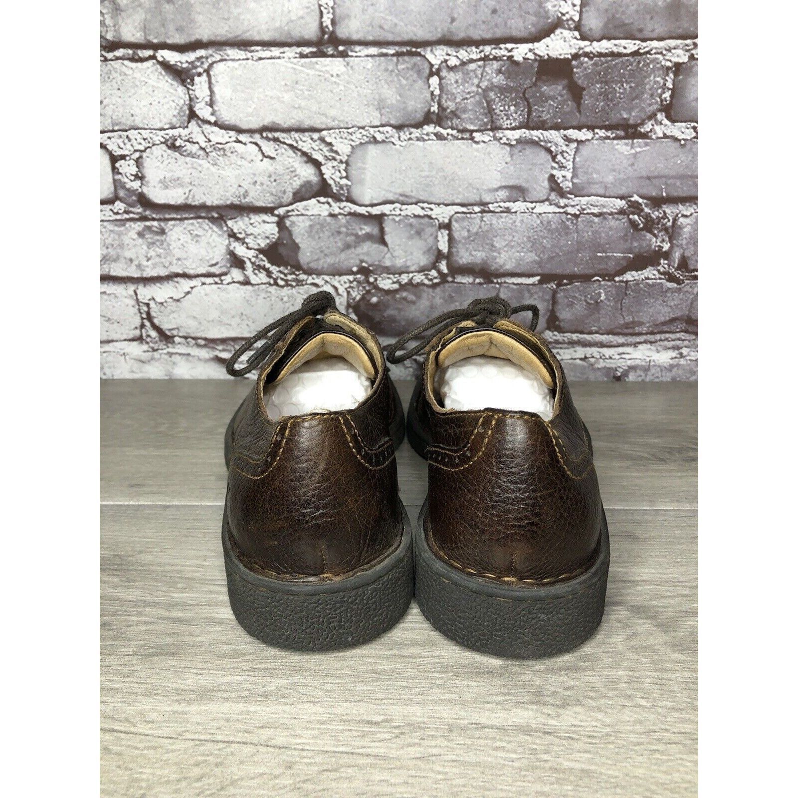 Born Born Brown Leather Brogue Wingtip Oxfords Lace Casual Shoes Size US 10 / EU 43 - 5 Thumbnail