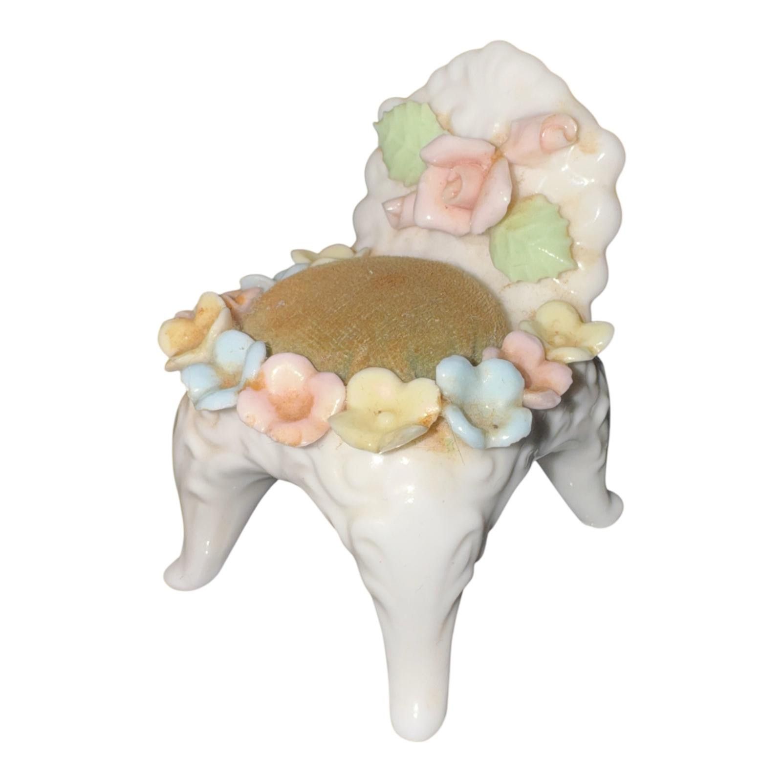 Other Vintage Ardalt Japan Porcelain Floral Pin Cushion Chair Size ONE SIZE - 1 Thumbnail