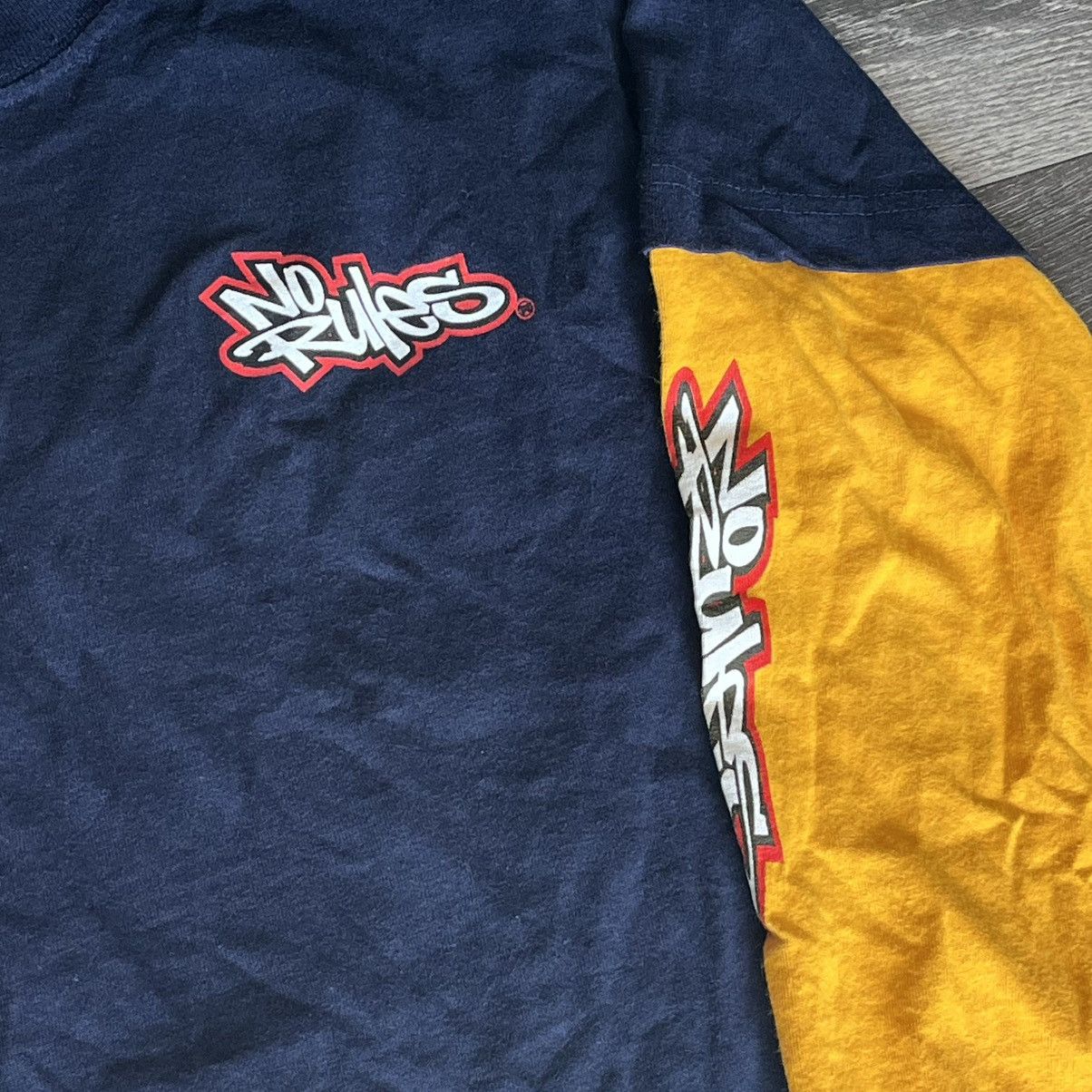 Vintage Vintage No Rules Here Comes the Heat Two Tone Longsleeve Tee Size M / US 6-8 / IT 42-44 - 5 Thumbnail
