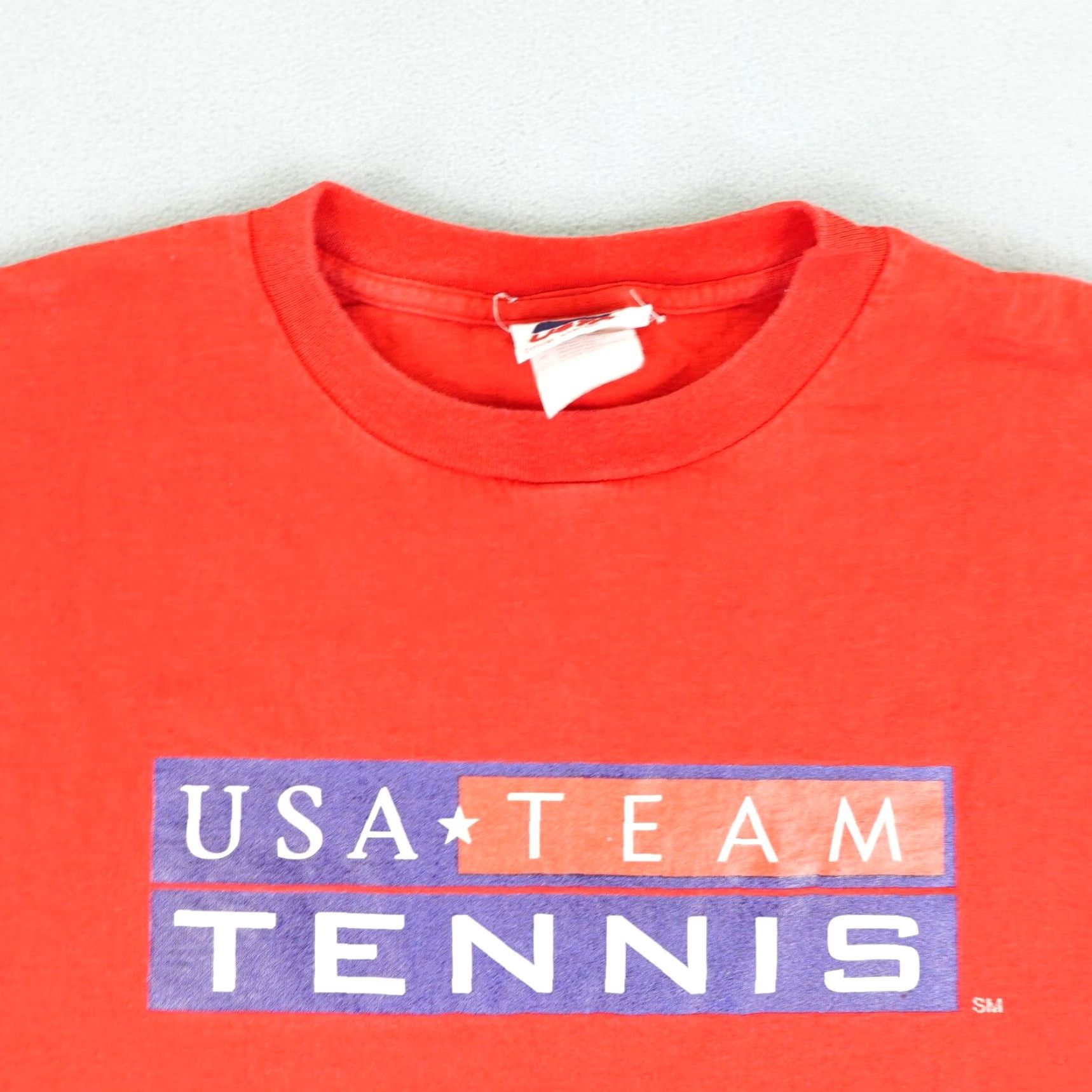 Vintage VINTAGE USTA Team USA T-Shirt Mens Large Red Knit Crew Neck Short Sleeve Size US L / EU 52-54 / 3 - 2 Thumbnail