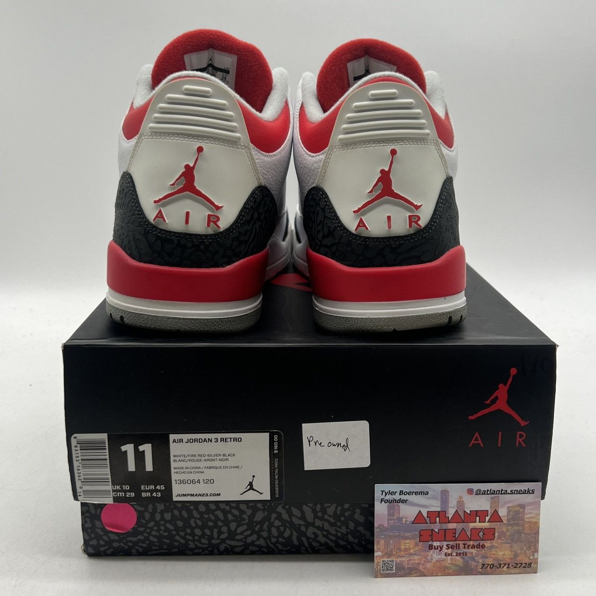 Jordan Brand Air Jordan 3 fire red Size US 11 / EU 44 - 3 Thumbnail