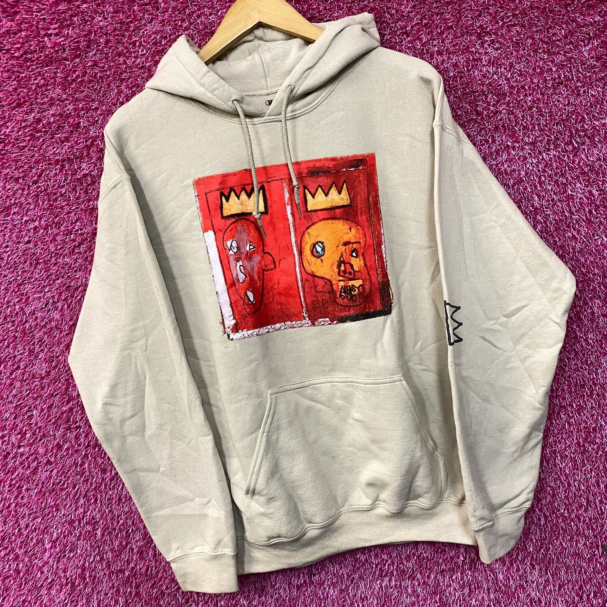 Other Jean Michel Basquiat Crown King Design Biege Hoodie size Med Size US M / EU 48-50 / 2 - 3 Thumbnail