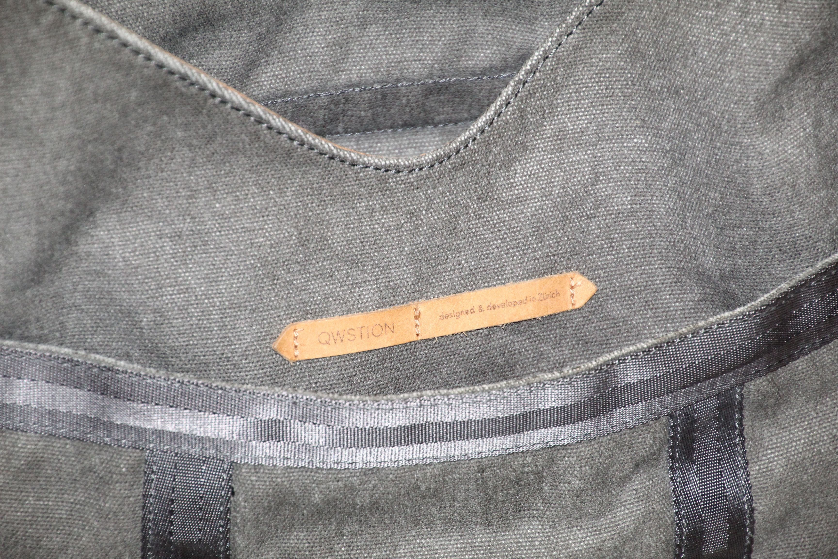 QWSTION Qwstion Canvas Day Tote-Organic Washed Grey. Laptop bag Size ONE SIZE - 13 Thumbnail