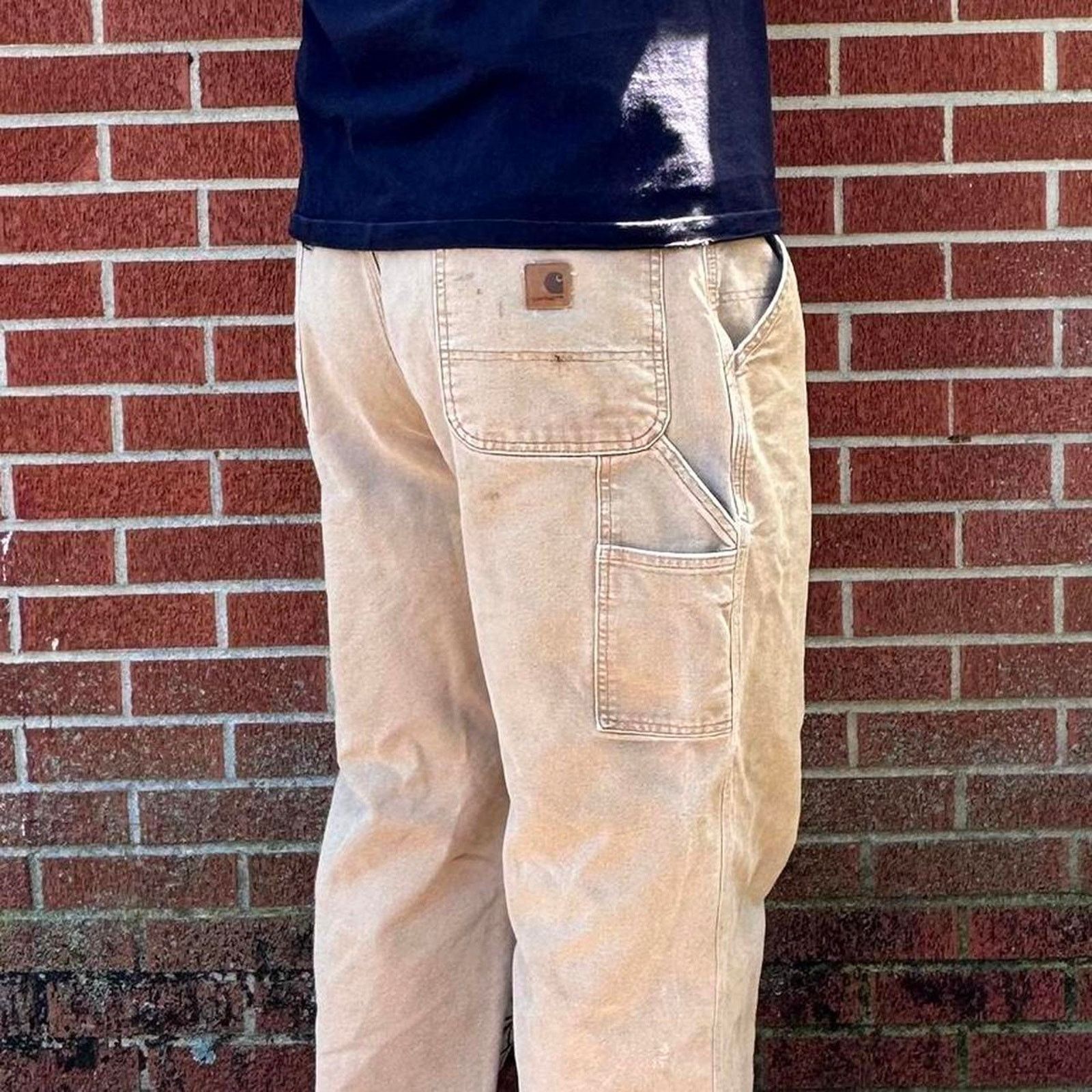 Carhartt Carhartt dungaree distressed pants with spider web details Size US 38 / EU 54 - 5 Thumbnail