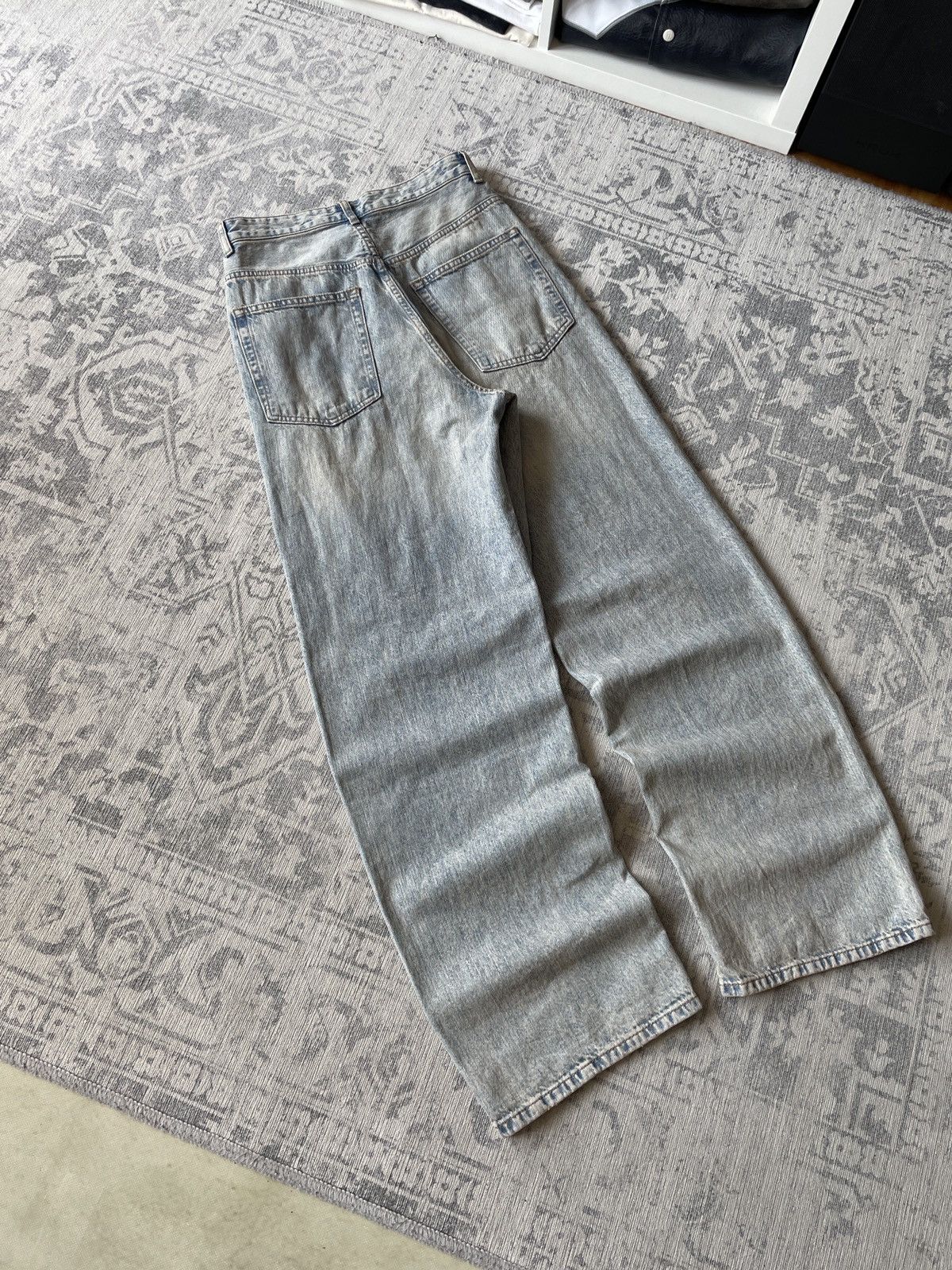 Vintage Vintage Baggy Jeans Mud Washed Avant Garde Wide Flared Y2K Size US 30 / EU 46 - 7 Thumbnail
