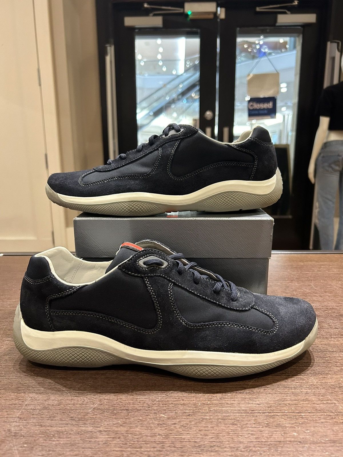 Prada Prada Americas Cup Navy Suede Size US 11 / EU 44 - 1 Thumbnail