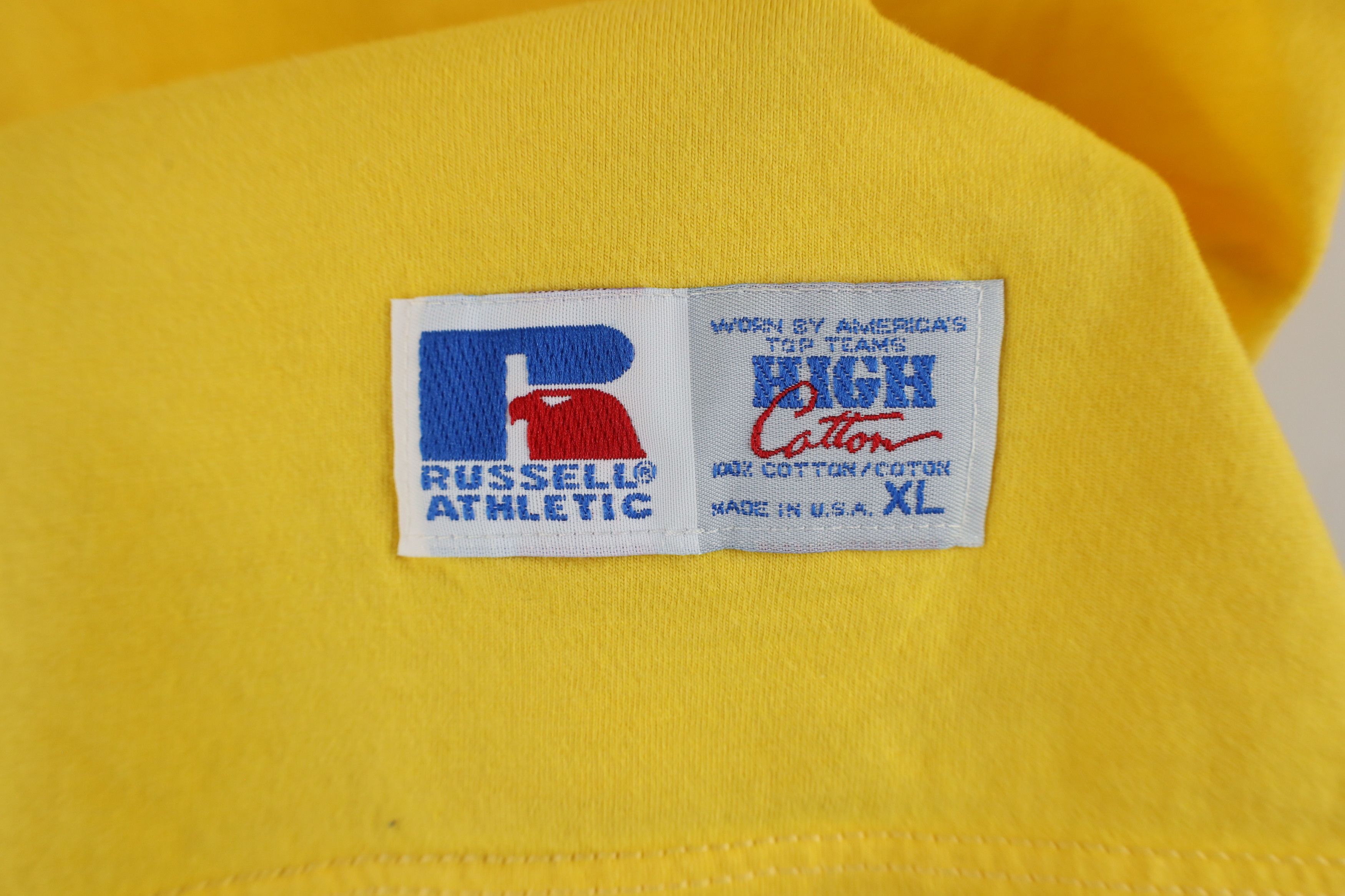 Russell Athletic × Vintage Vintage 90s Russell Athletic Blank Cotton Pocket T-Shirt USA Size US XL / EU 56 / 4 - 7 Thumbnail