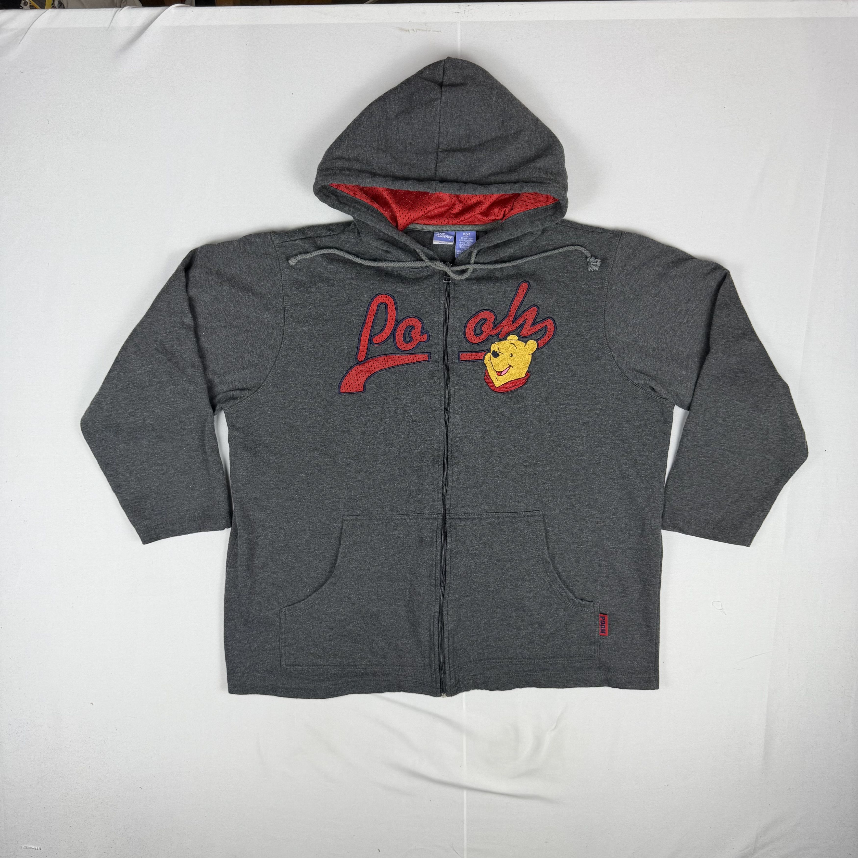 Disney Vintage Disney Winnie the Pooh Zip Hoodie Gray 18/20 Size XXL / US 16-18 / IT 52-54 - 1 Thumbnail