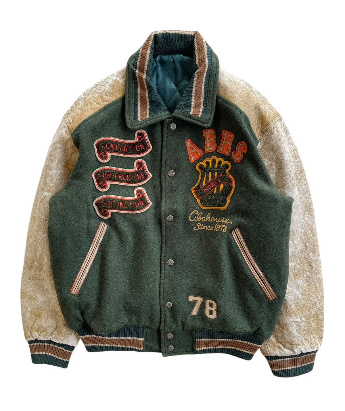 Japanese Brand Vintage Abahouse Varsity Jacket Faded Size US L / EU 52-54 / 3 - 1 Thumbnail