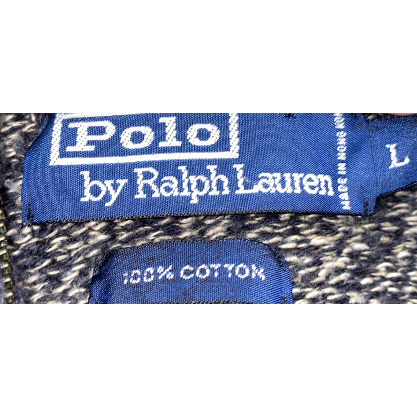 Polo Ralph Lauren Polo Ralph Lauren Sweater Shirt 1/2 Zip Pullover Mens L Beige/Black Cotton Size US L / EU 52-54 / 3 - 6 Thumbnail