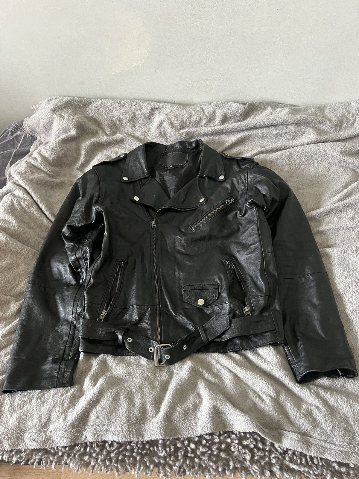 Vintage archive lgb if6was9 style leather jacket punk 90s
