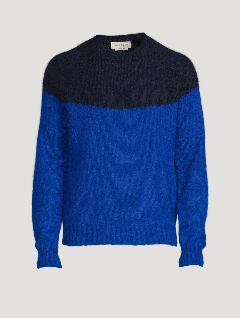 Alexander McQueen o1y1024 Sweater in Blue/Black Size US S / EU 44-46 / 1 - 1 Thumbnail