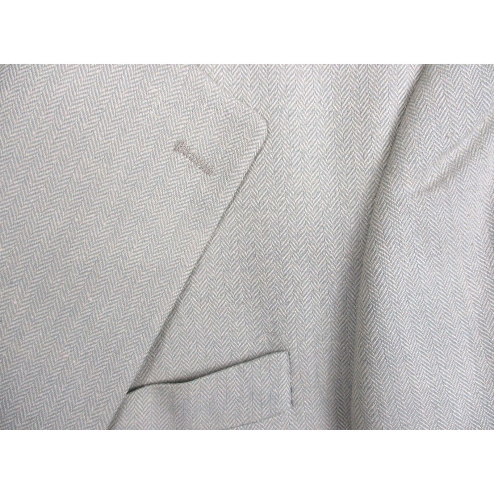 Chaps Chaps Ralph Lauren Sport Coat Mens 44 Beige Herringbone Silk Wool Size US S / EU 44-46 / 1 - 2 Thumbnail