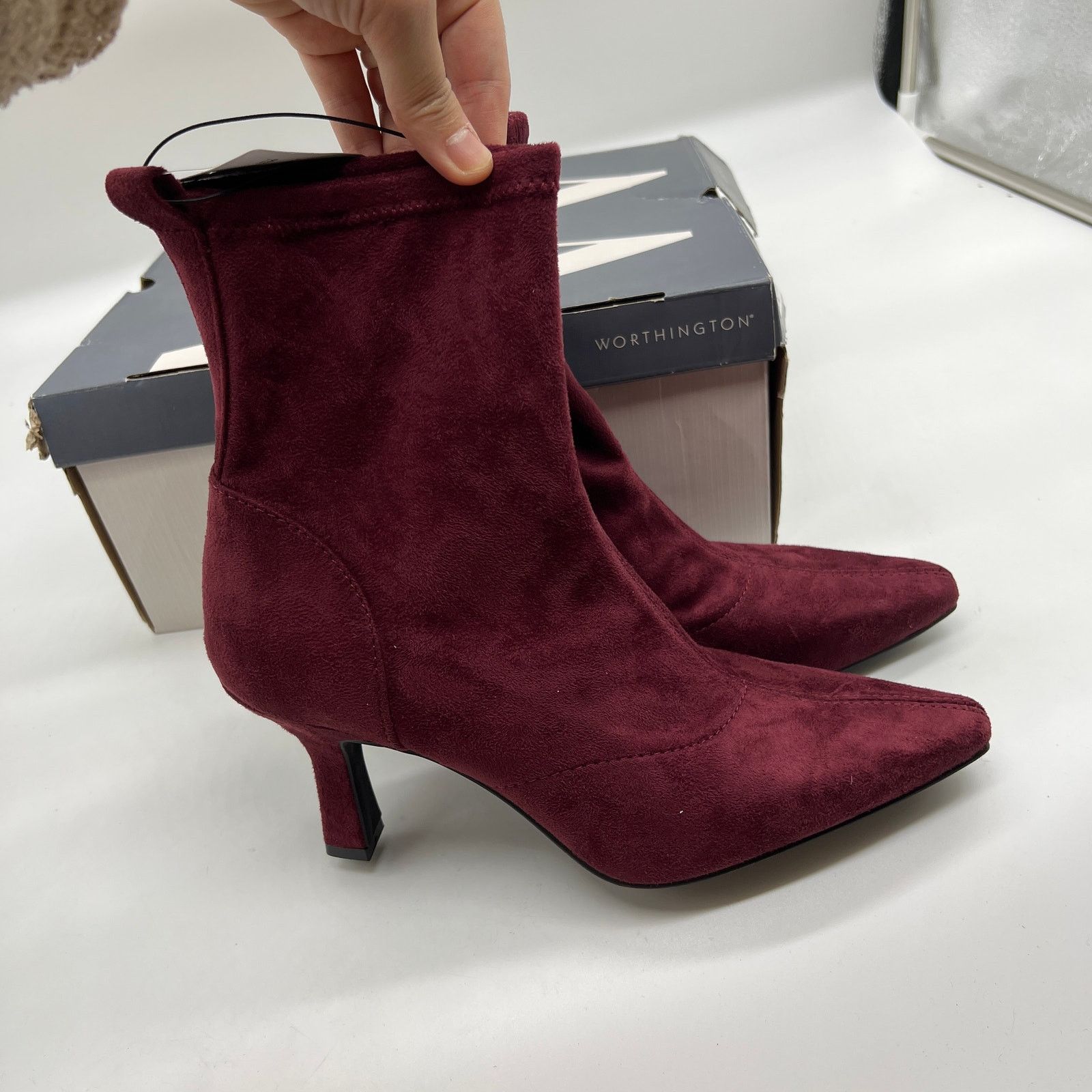 Other Worthington Elegant Oxblood Suede Ankle Boots Size 9.5M Size US 9.5 / IT 39.5 - 1 Thumbnail