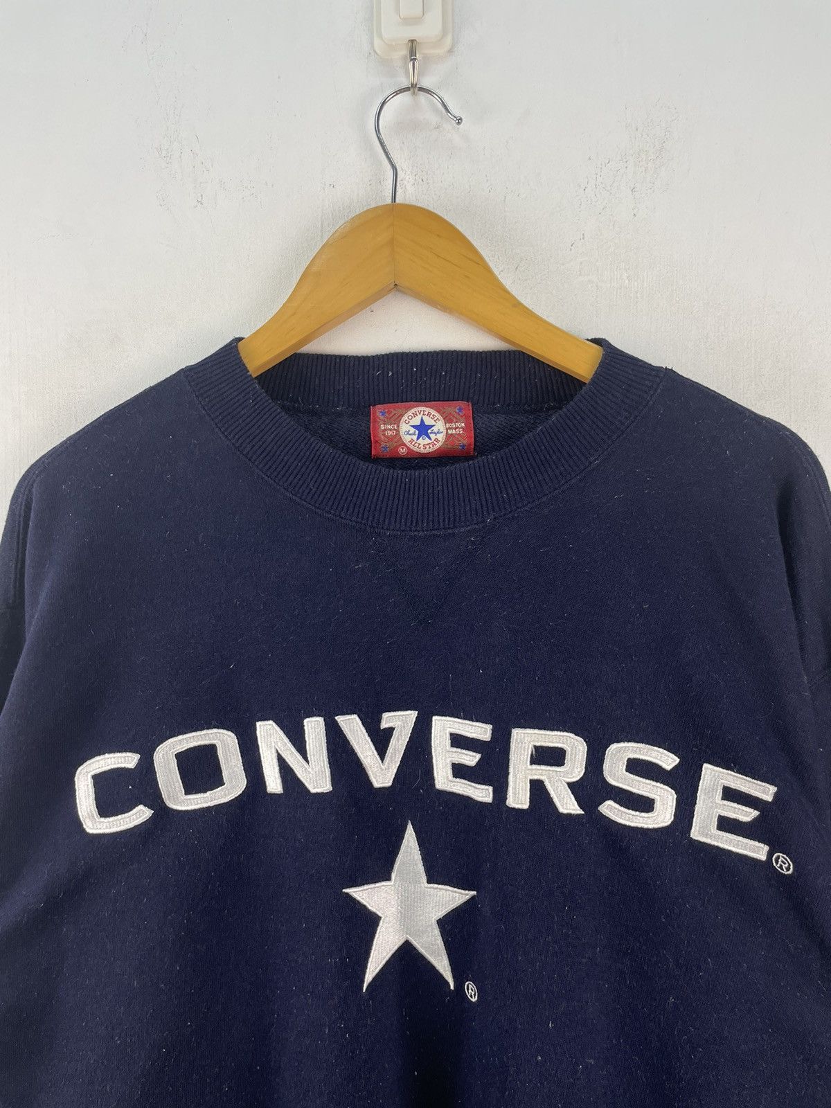 Converse Vintage 90s Converse Logo Spellout Sweatshirt Baggy Size US M / EU 48-50 / 2 - 2 Thumbnail