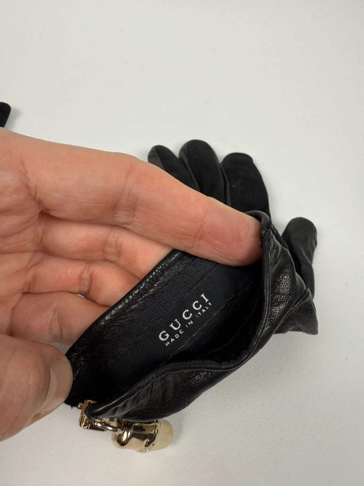 Gucci Gucci Genuine Leather Gloves Nubuck Bamboo Womens size S Size ONE SIZE - 10 Thumbnail